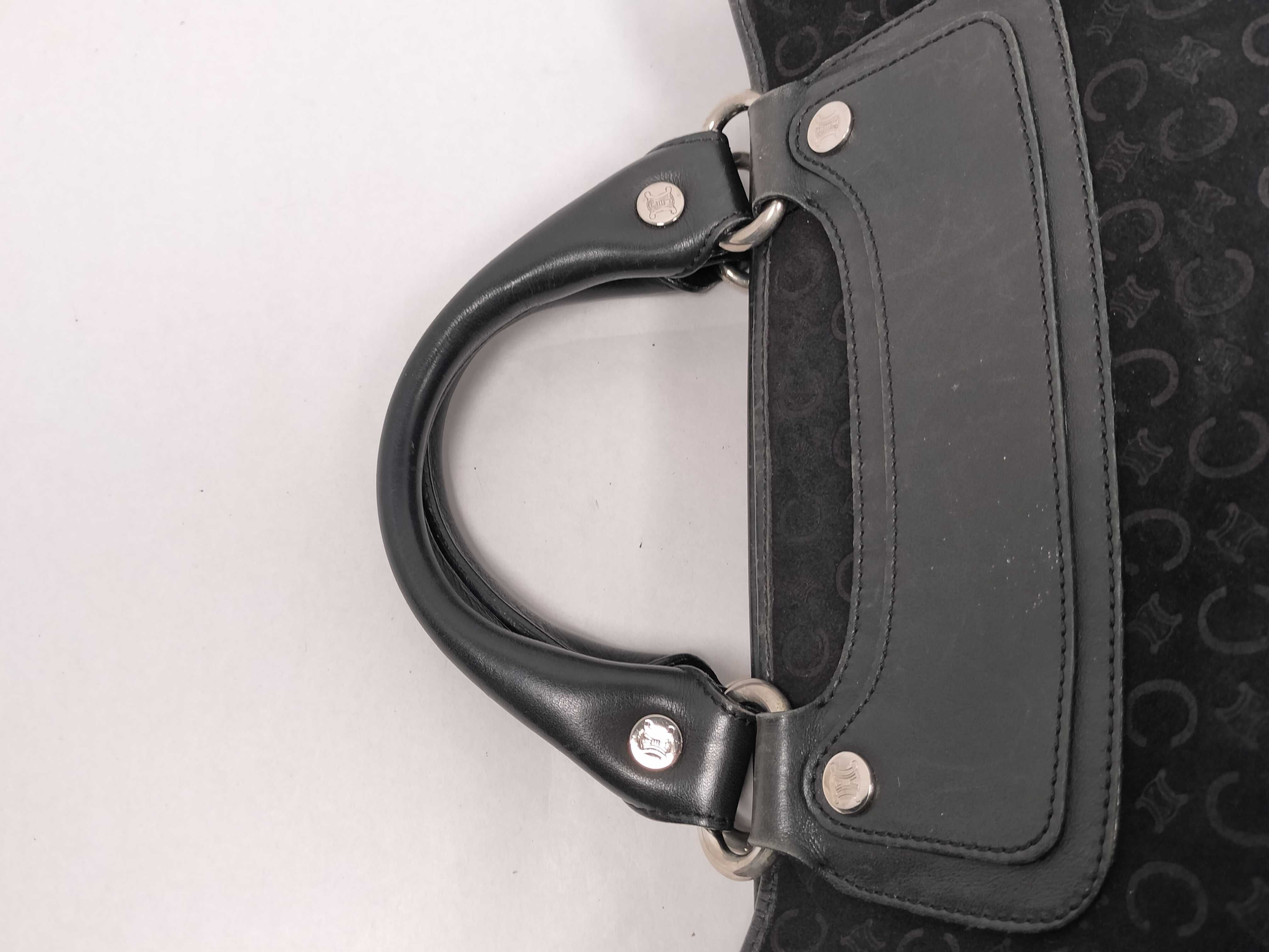 Boogie C Macadam Suede Handbag CE00/23 Black Handbag — view 3