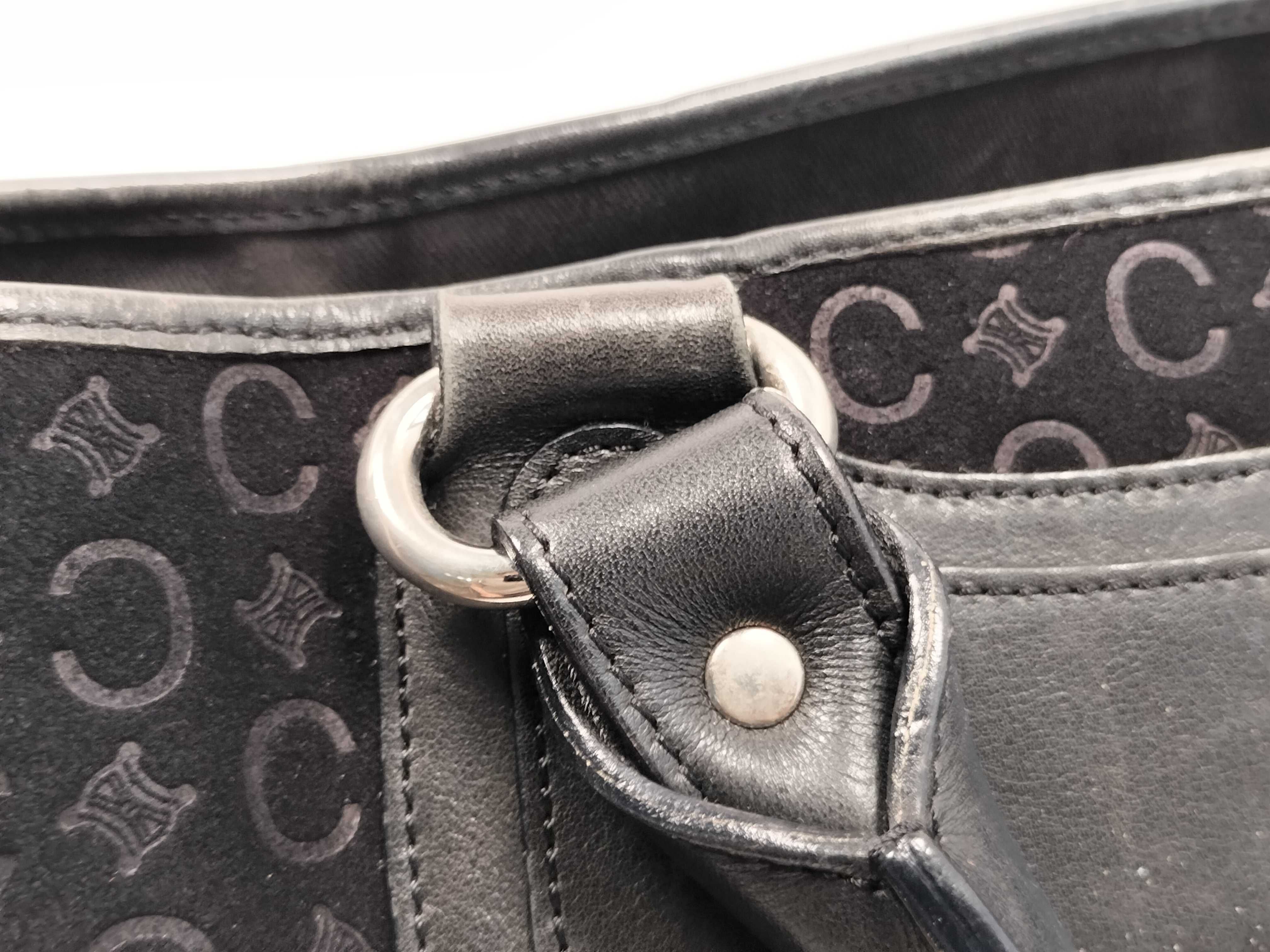 Boogie C Macadam Suede Handbag CE00/23 Black Handbag — view 5