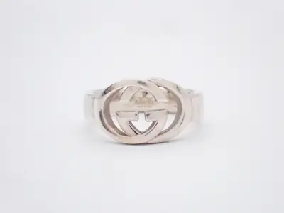 Interlocking G Brit Ring 190483, Stamped 19, Actual Size #18