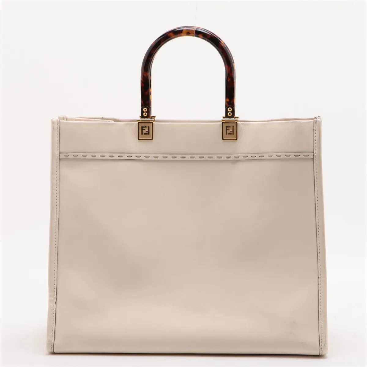 Sunshine Medium Leather 2WAY Handbag White 8BH386 — view 2