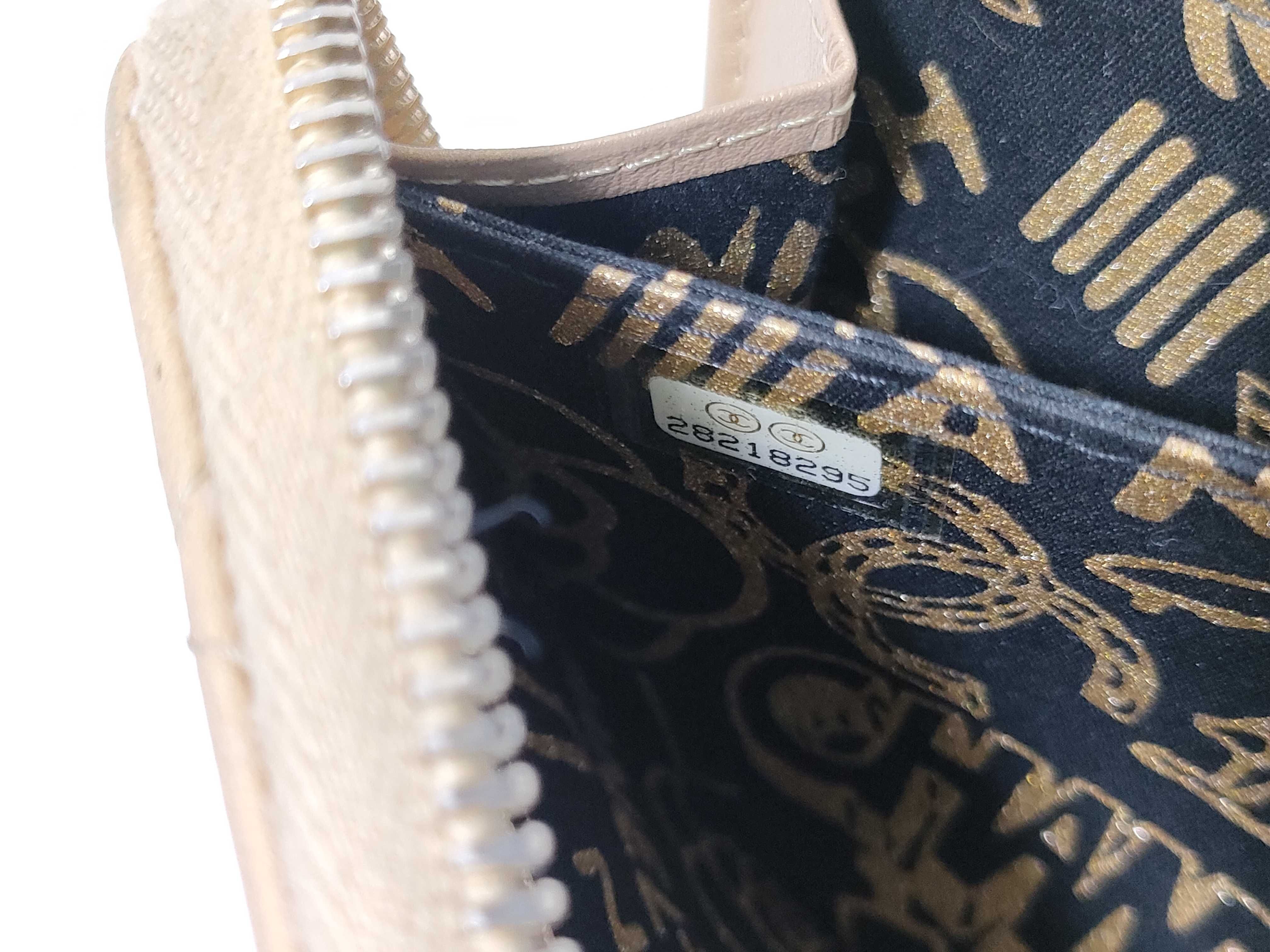 Lambskin Matelassé Long Wallet, Gold — view 14