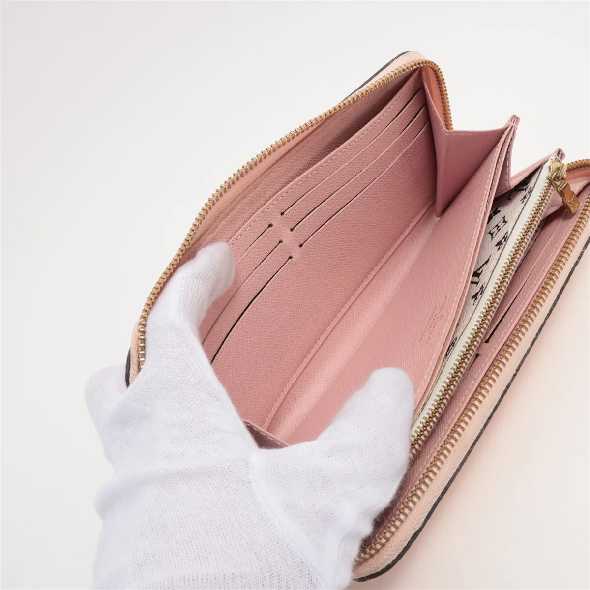 Monogram Giant Zippy Wallet M67550 GI1199 Red x Pink Round Zip Wallet — view 5