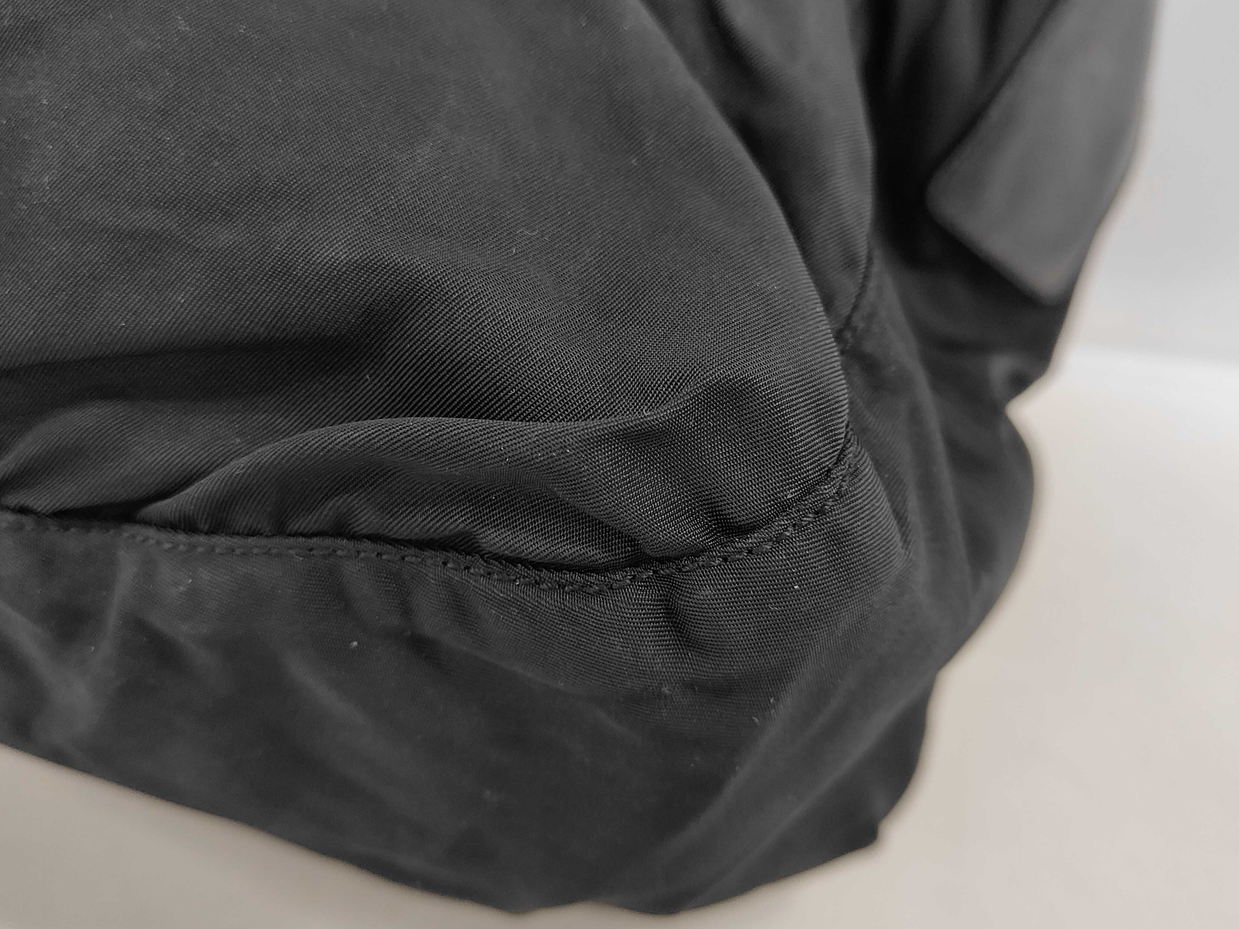 Nylon Shoulder Bag with Triangle Logo Plate and 2 Pockets — view 3