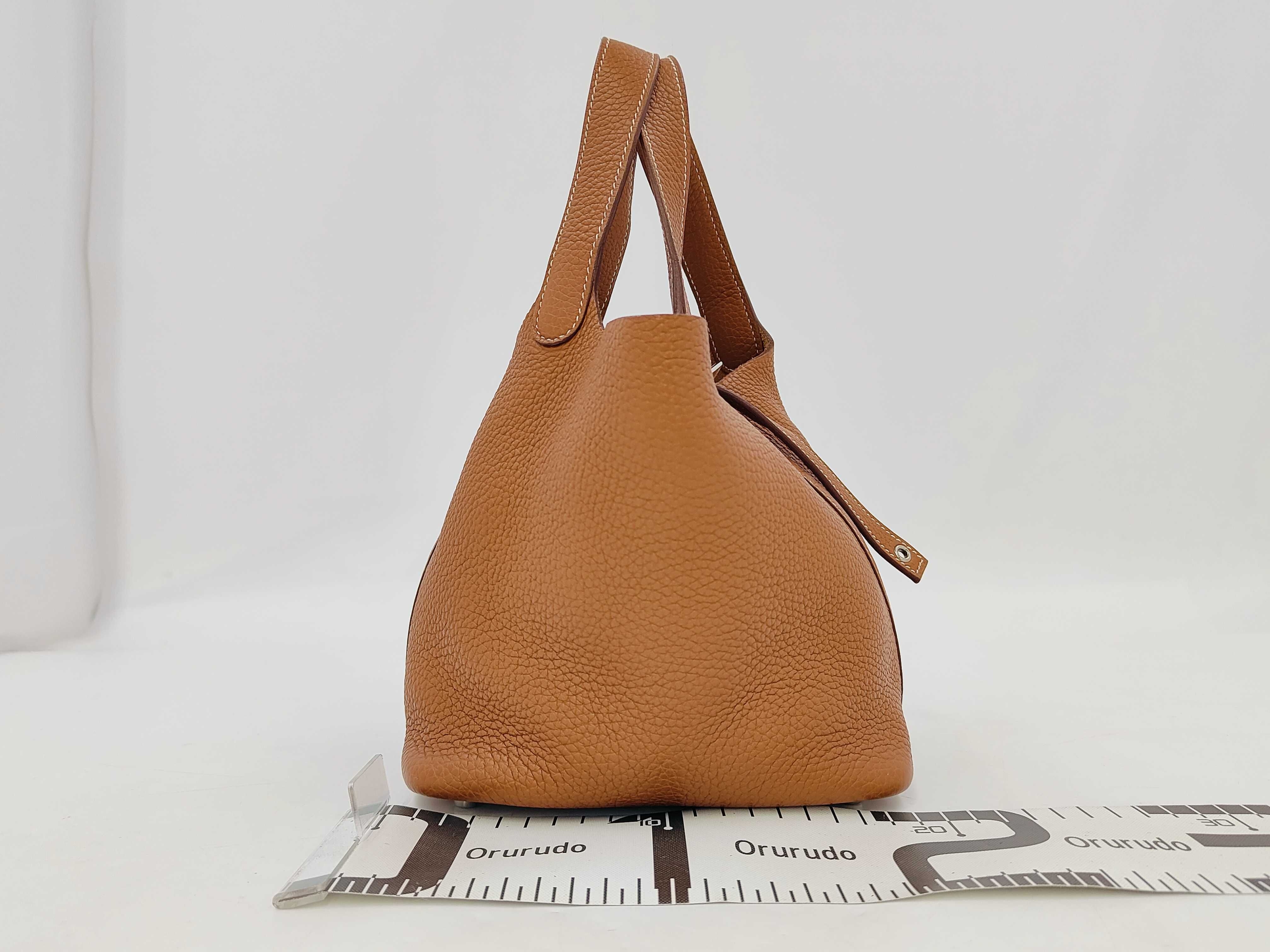 Picotin Lock PM Taurillon Leather Gold Y Stamp Silver Handbag — view 2