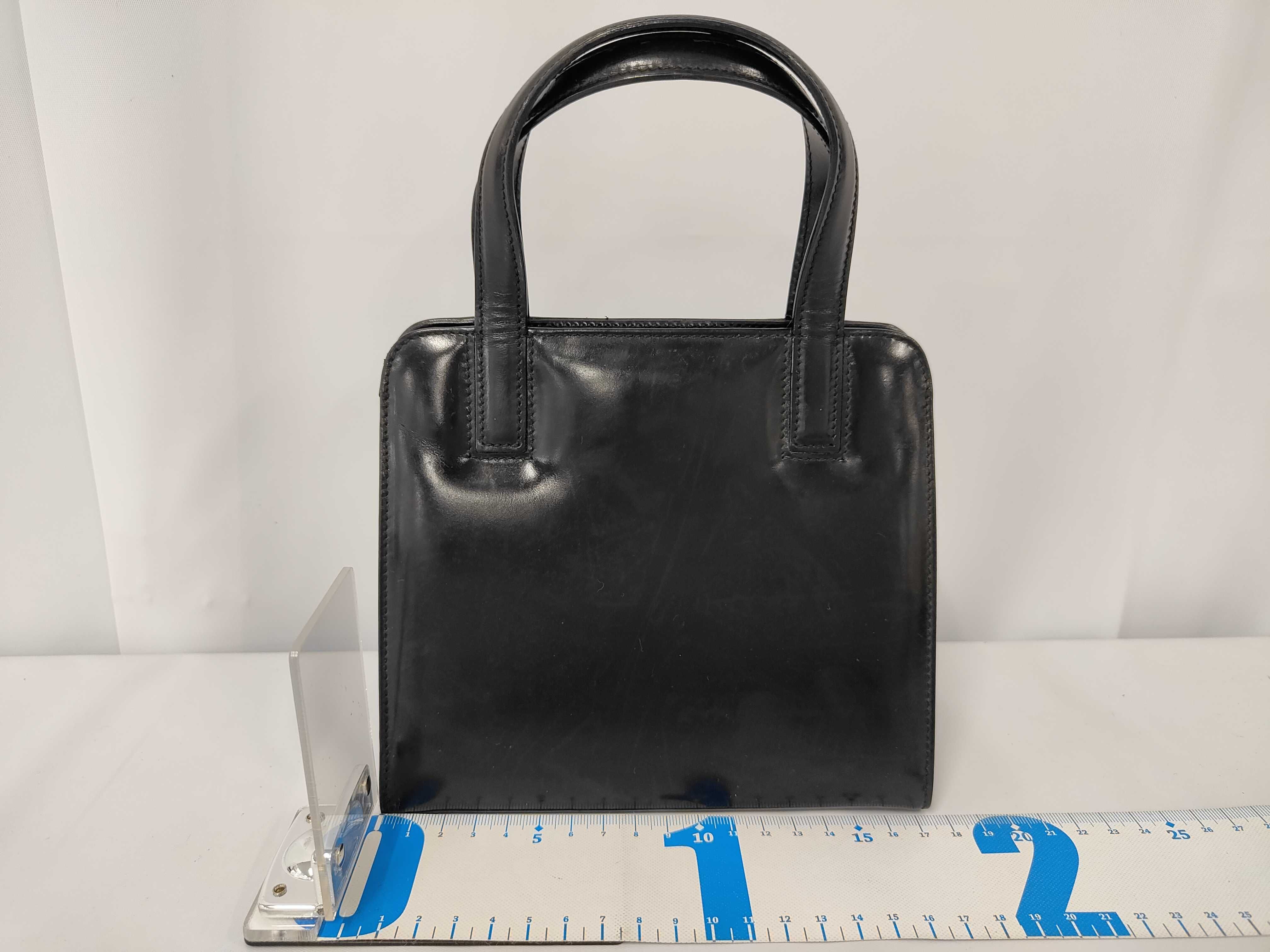 Salvatore Ferragamo Calfskin Gancini Mini Handbag Black — view 2