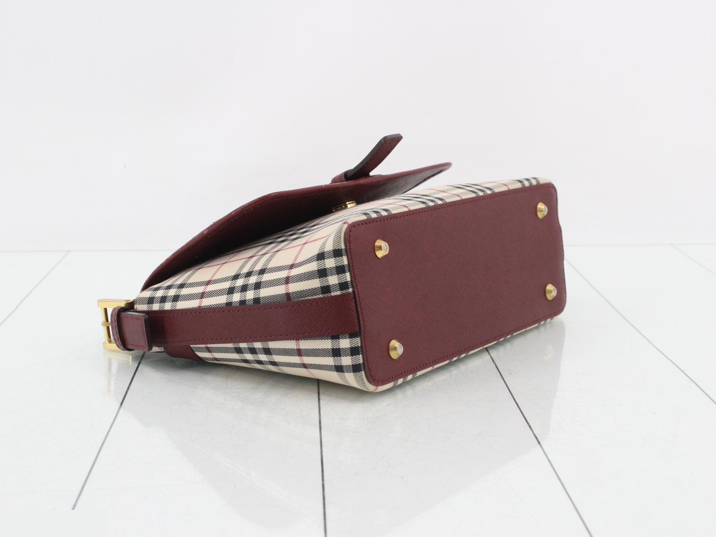 Nova Check Shoulder Bag - Brown x Red — view 5