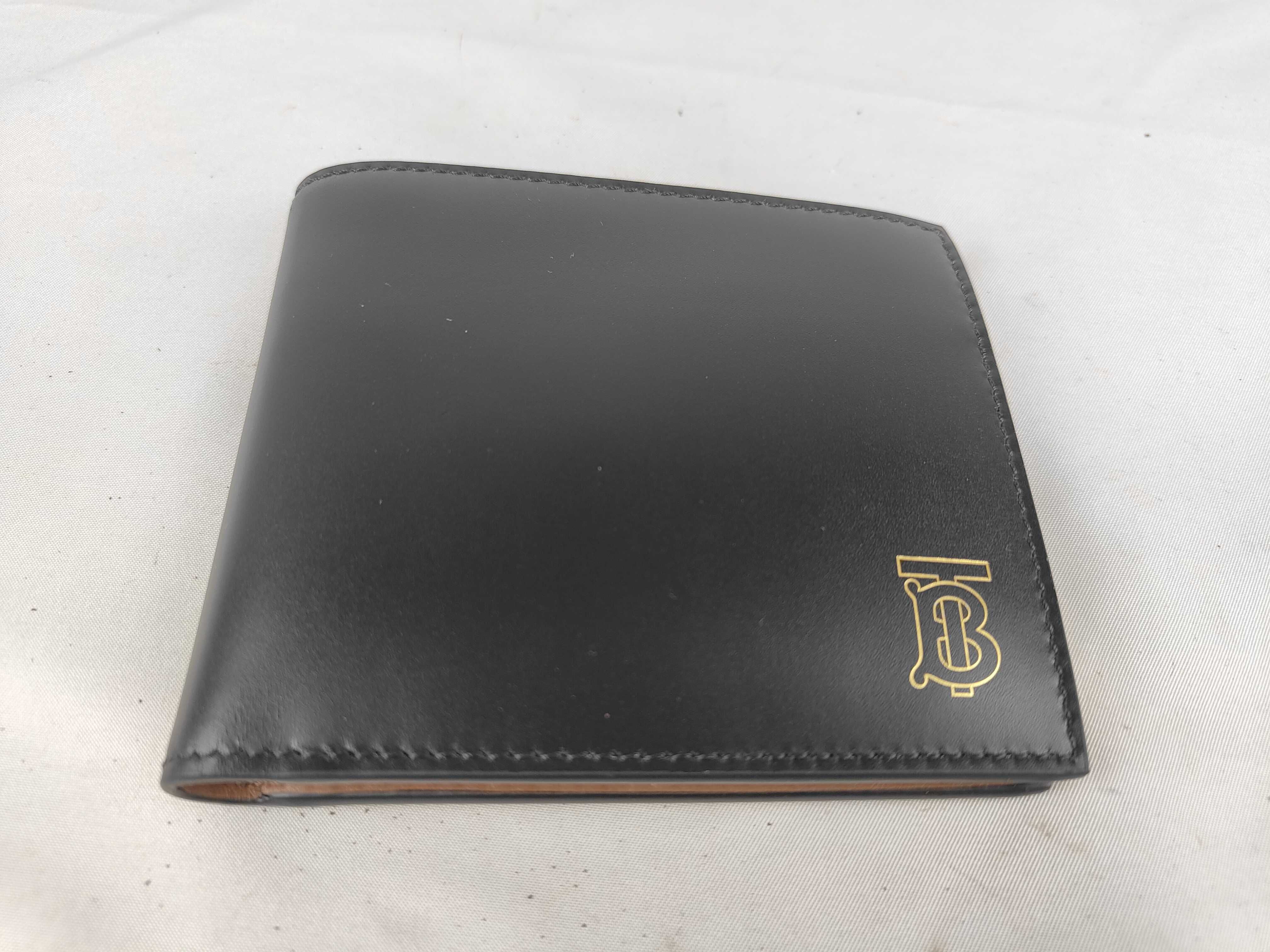 TB logo folding wallet, leather wallet