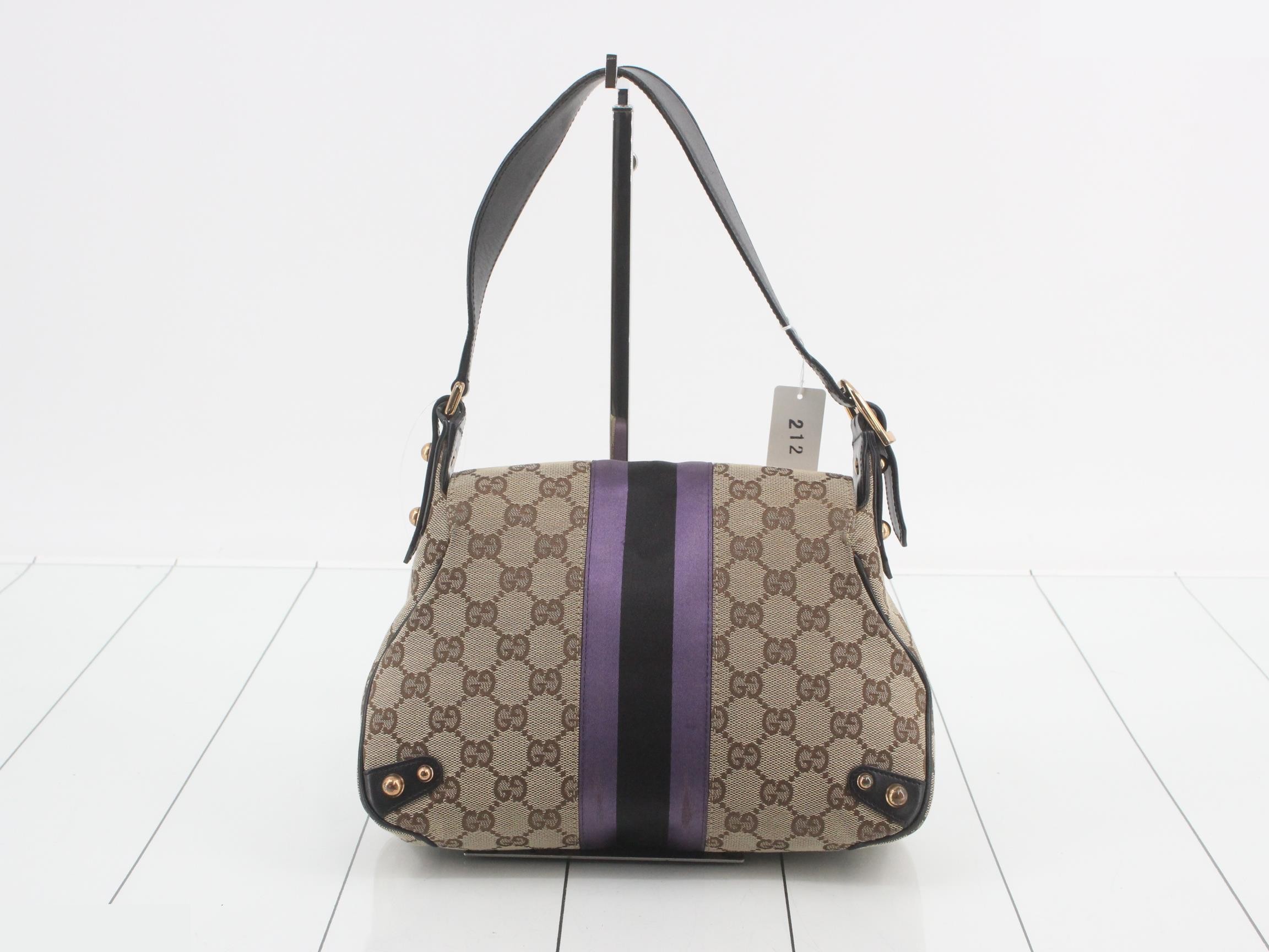 Horsebit GG Canvas Leather One-Shoulder Bag — view 2