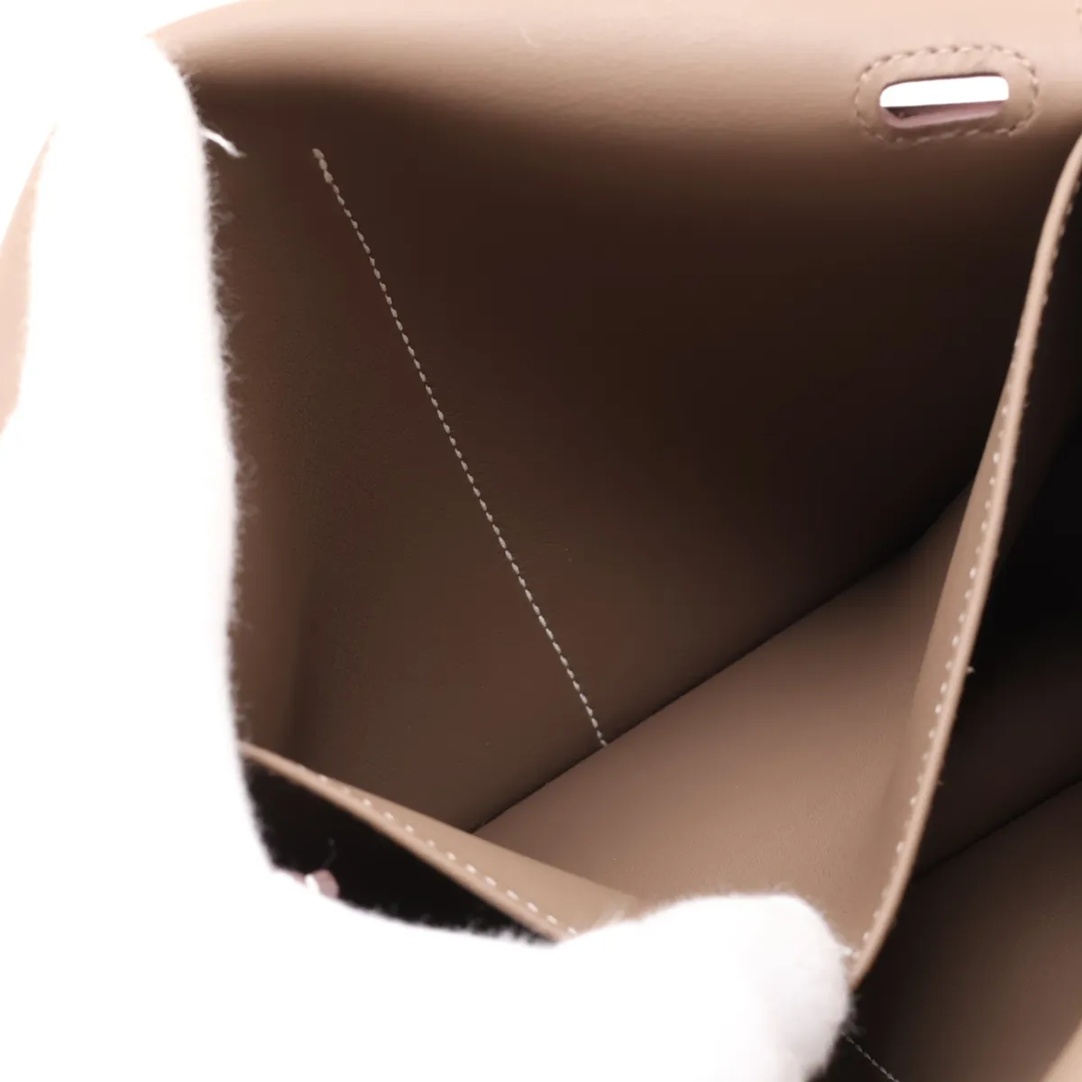 [Individually packaged] Hermes Arzan Mini, Veau Swift, Etoupe, Silver Hardware, W: 2024 — view 8