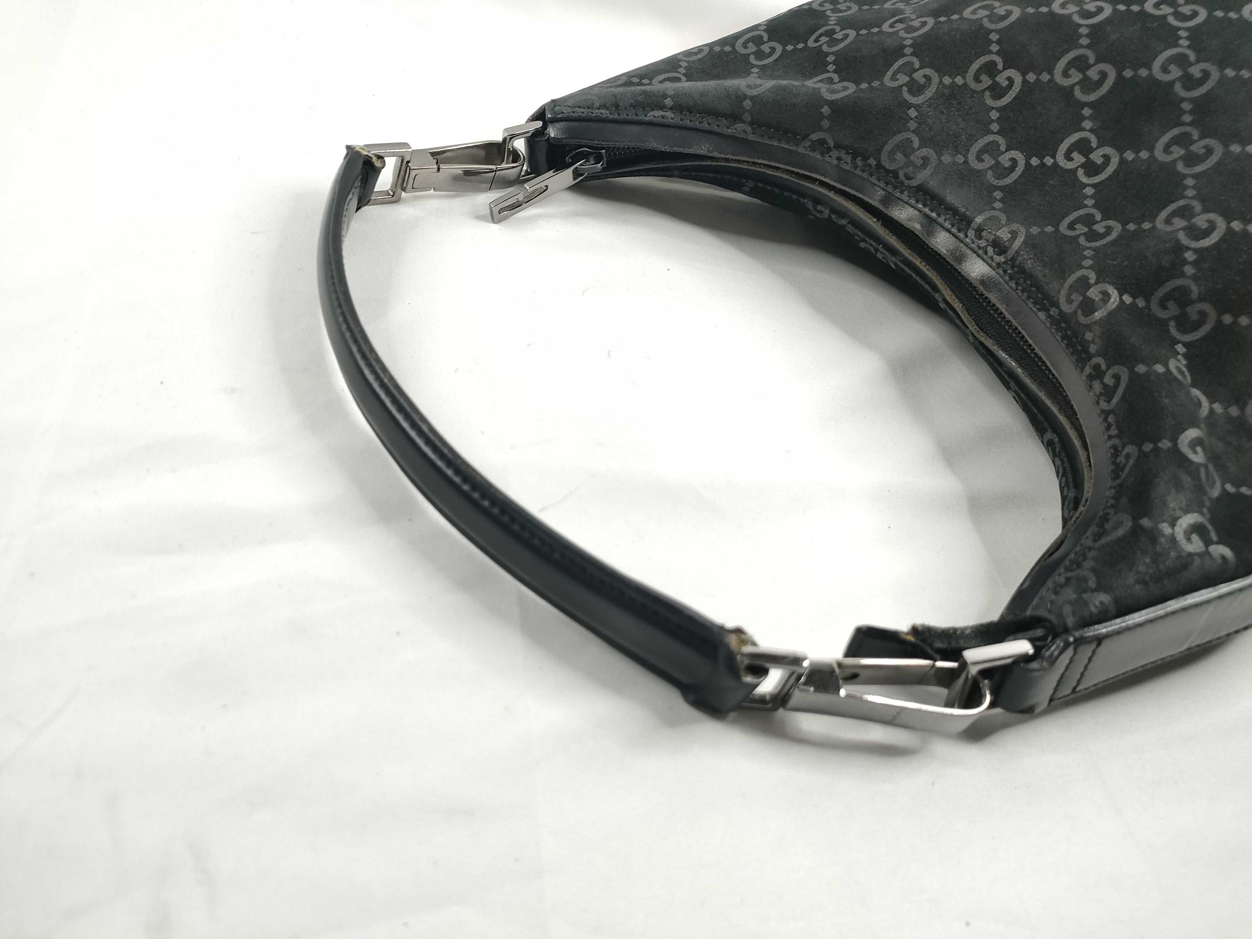 One-Shoulder Bag, Suede, Black Shoulder Bag — view 6