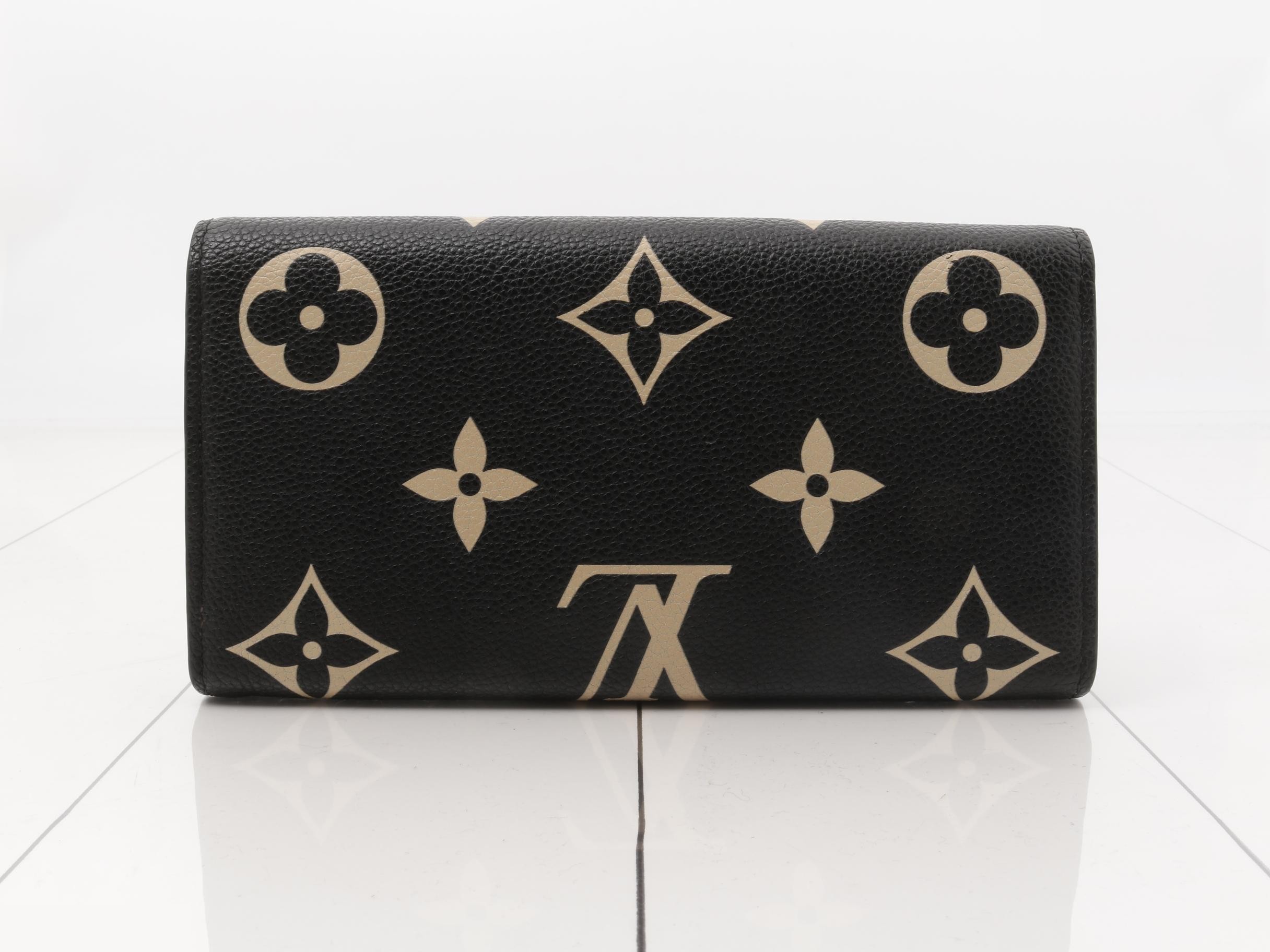 Bicolor Monogram Empreinte Portefeuille Sarah Black x Beige — view 2