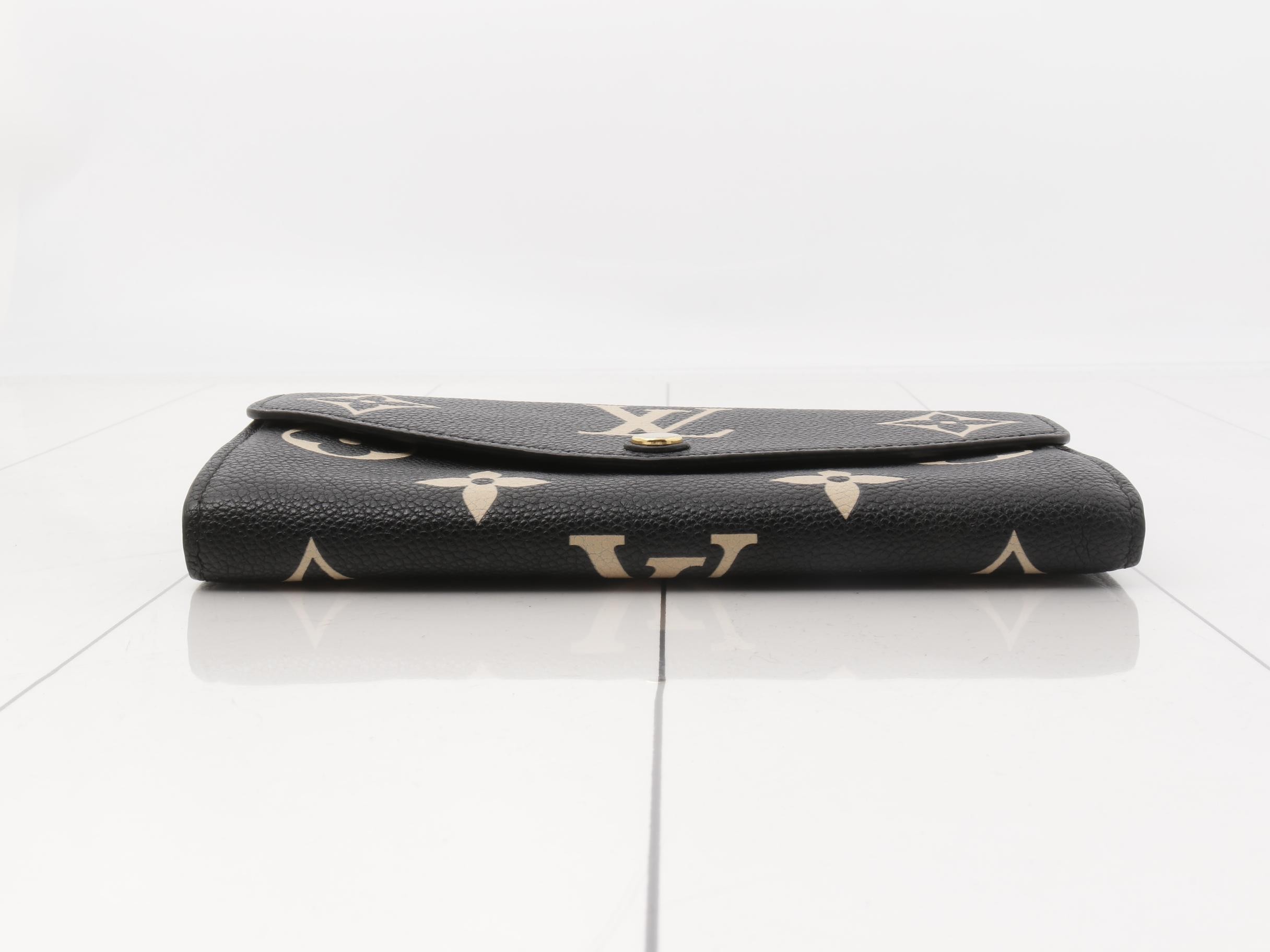 Bicolor Monogram Empreinte Portefeuille Sarah Black x Beige — view 3