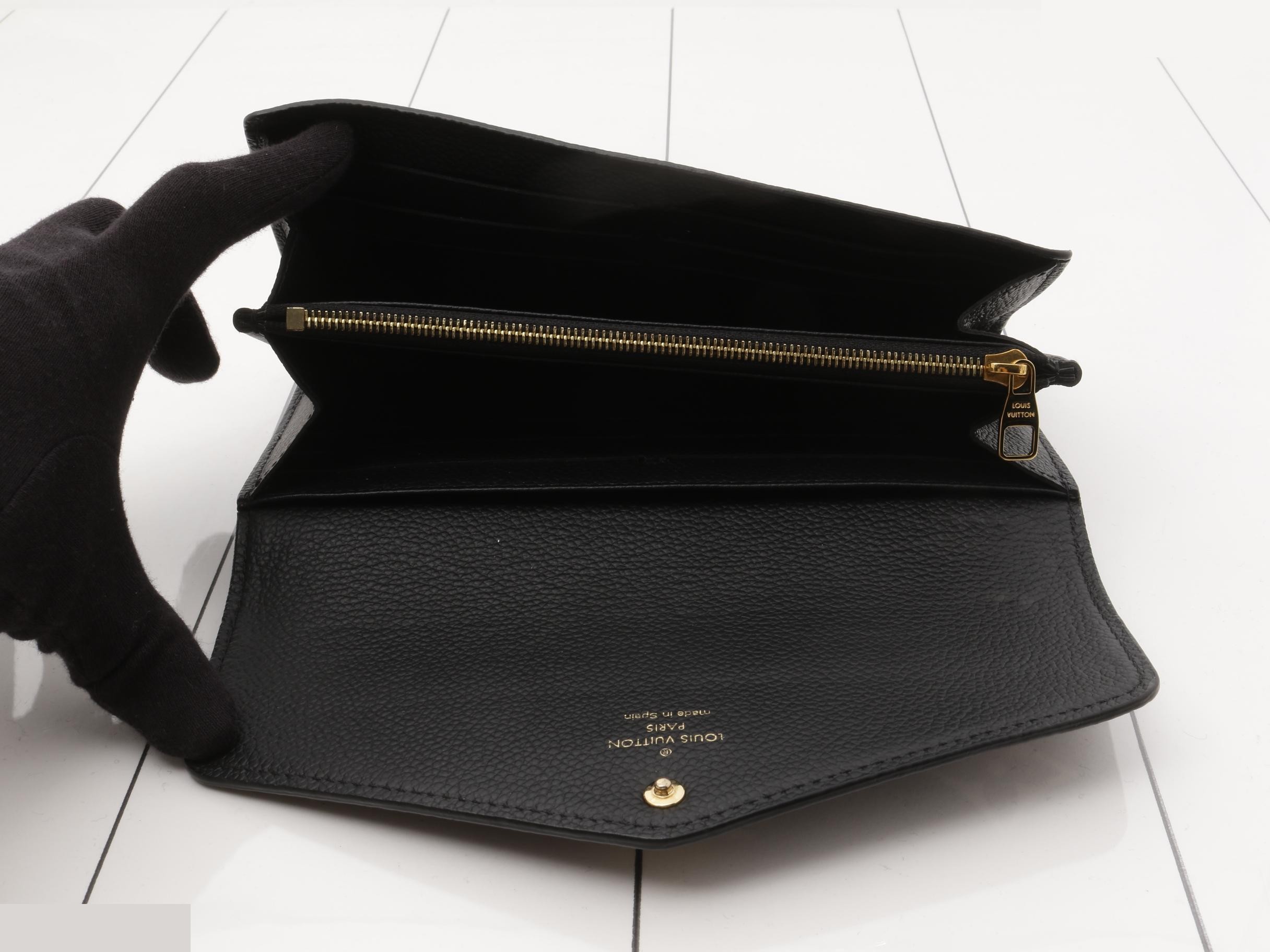 Bicolor Monogram Empreinte Portefeuille Sarah Black x Beige — view 4