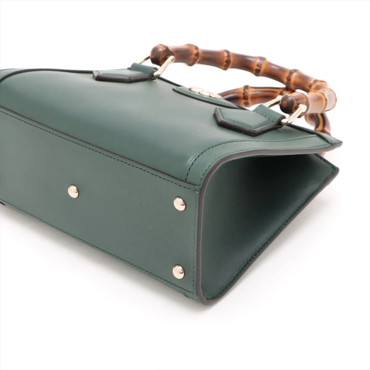 Diana Small Leather 2WAY Handbag Green 832936 — view 3