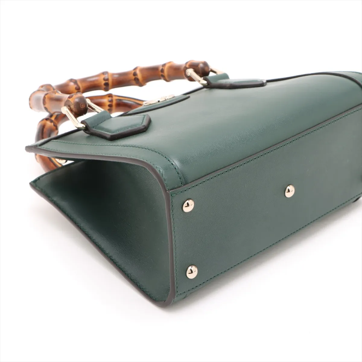 Diana Small Leather 2WAY Handbag Green 832936 — view 4