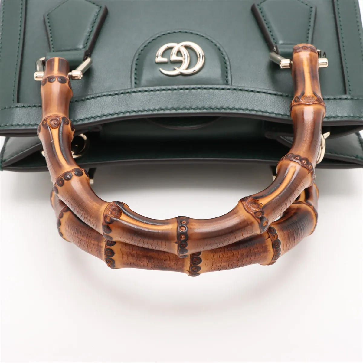 Diana Small Leather 2WAY Handbag Green 832936 — view 5