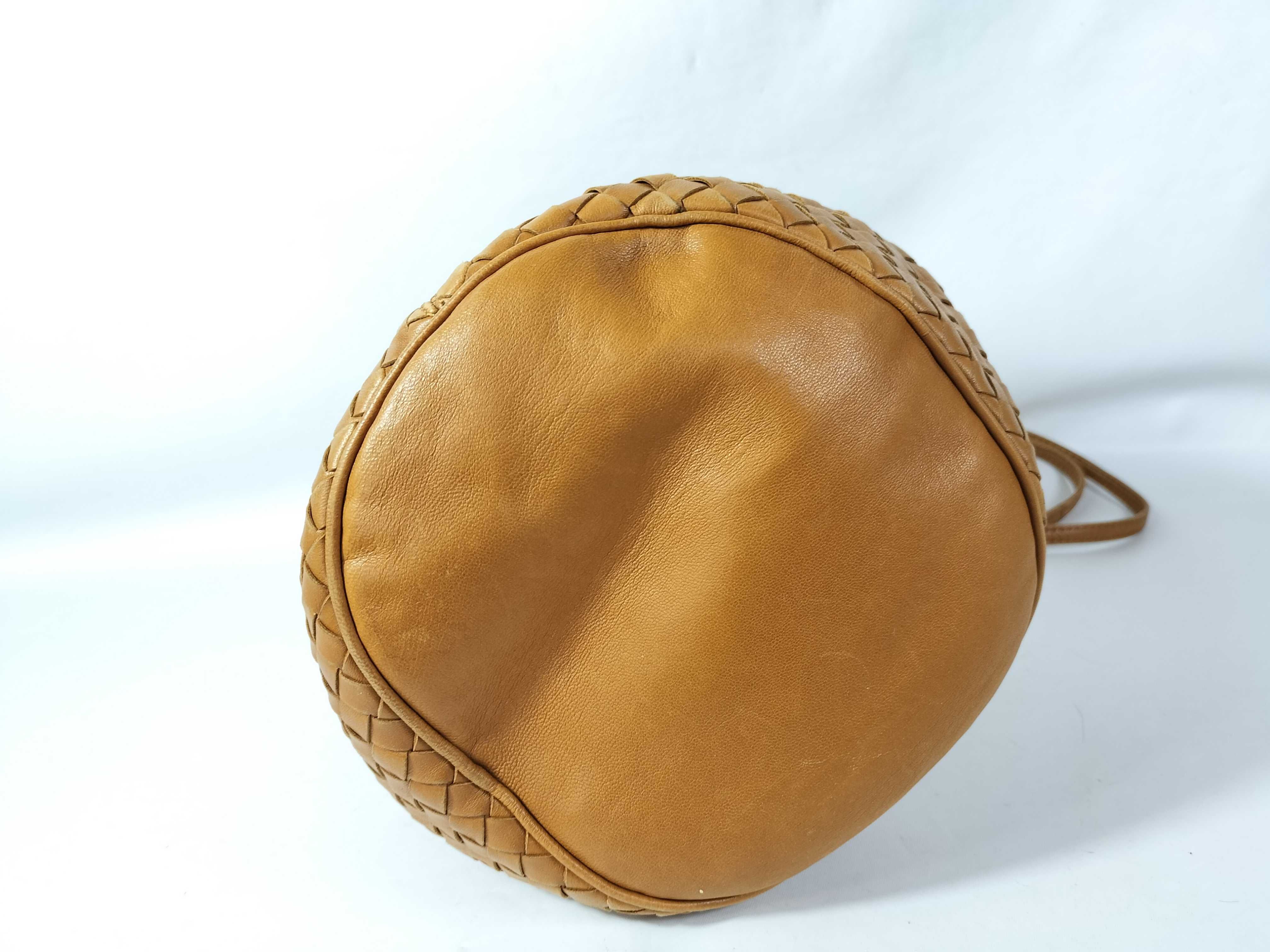 Vintage Intrecciato Shoulder Bag, Camel (with inner pocket tag) Shoulder Bag — view 7