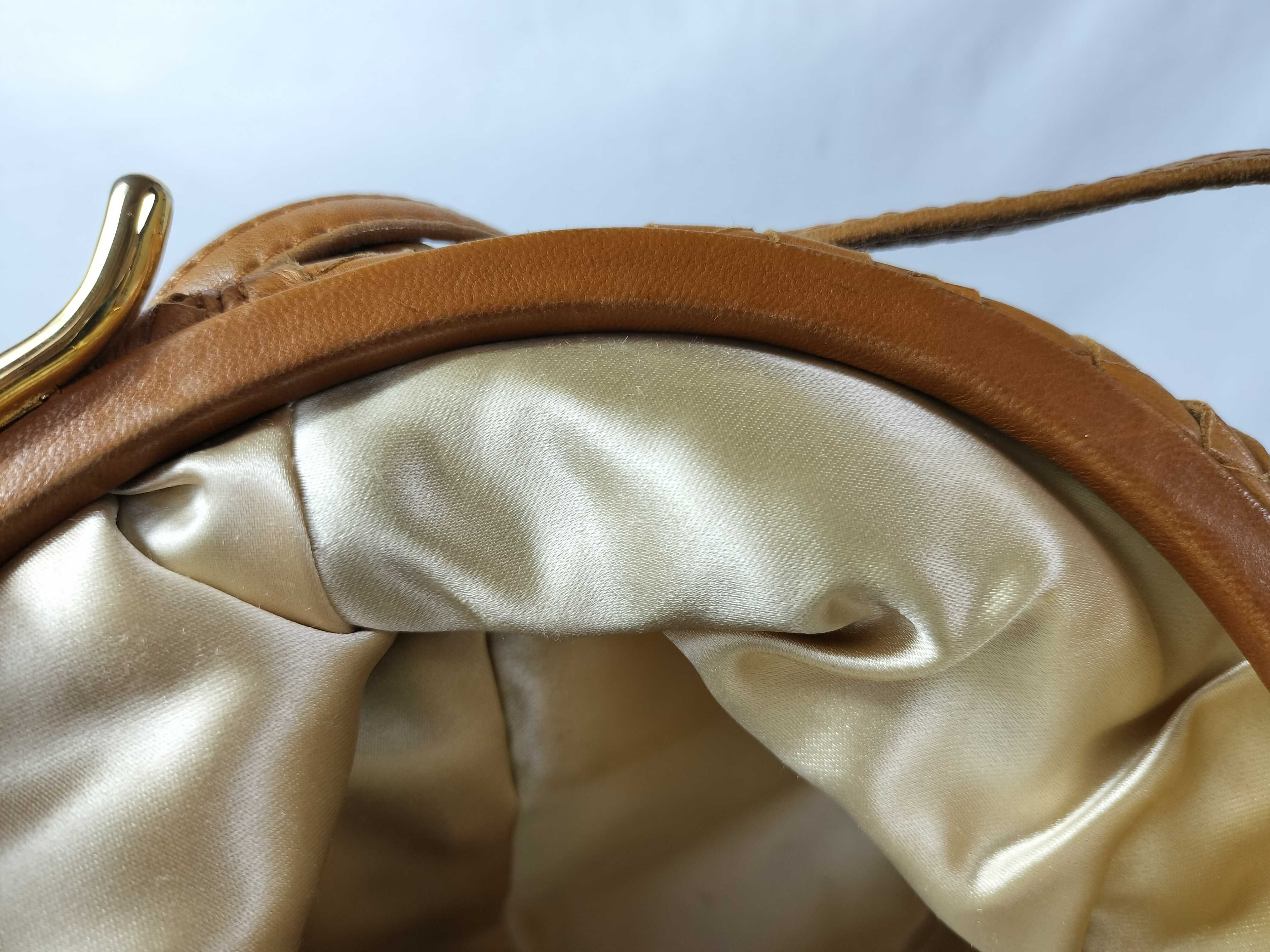 Vintage Intrecciato Shoulder Bag, Camel (with inner pocket tag) Shoulder Bag — view 9