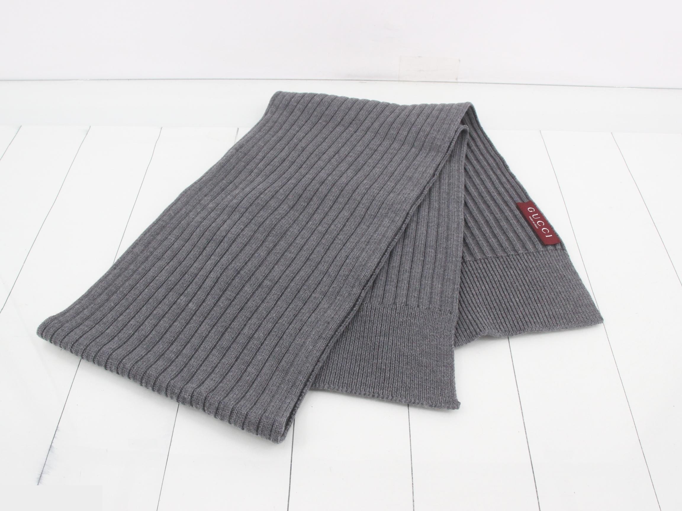 logo scarf, with tag, gray. — view 3