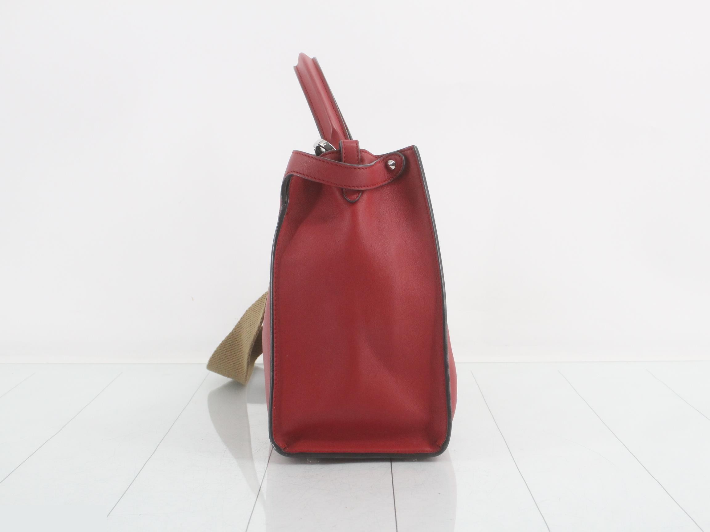Peekaboo X-Rite Leather 2WAY Shoulder/Handbag Red — view 3