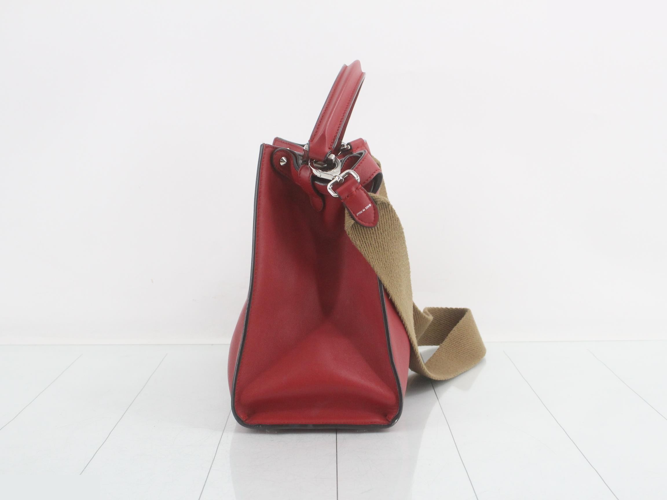 Peekaboo X-Rite Leather 2WAY Shoulder/Handbag Red — view 4
