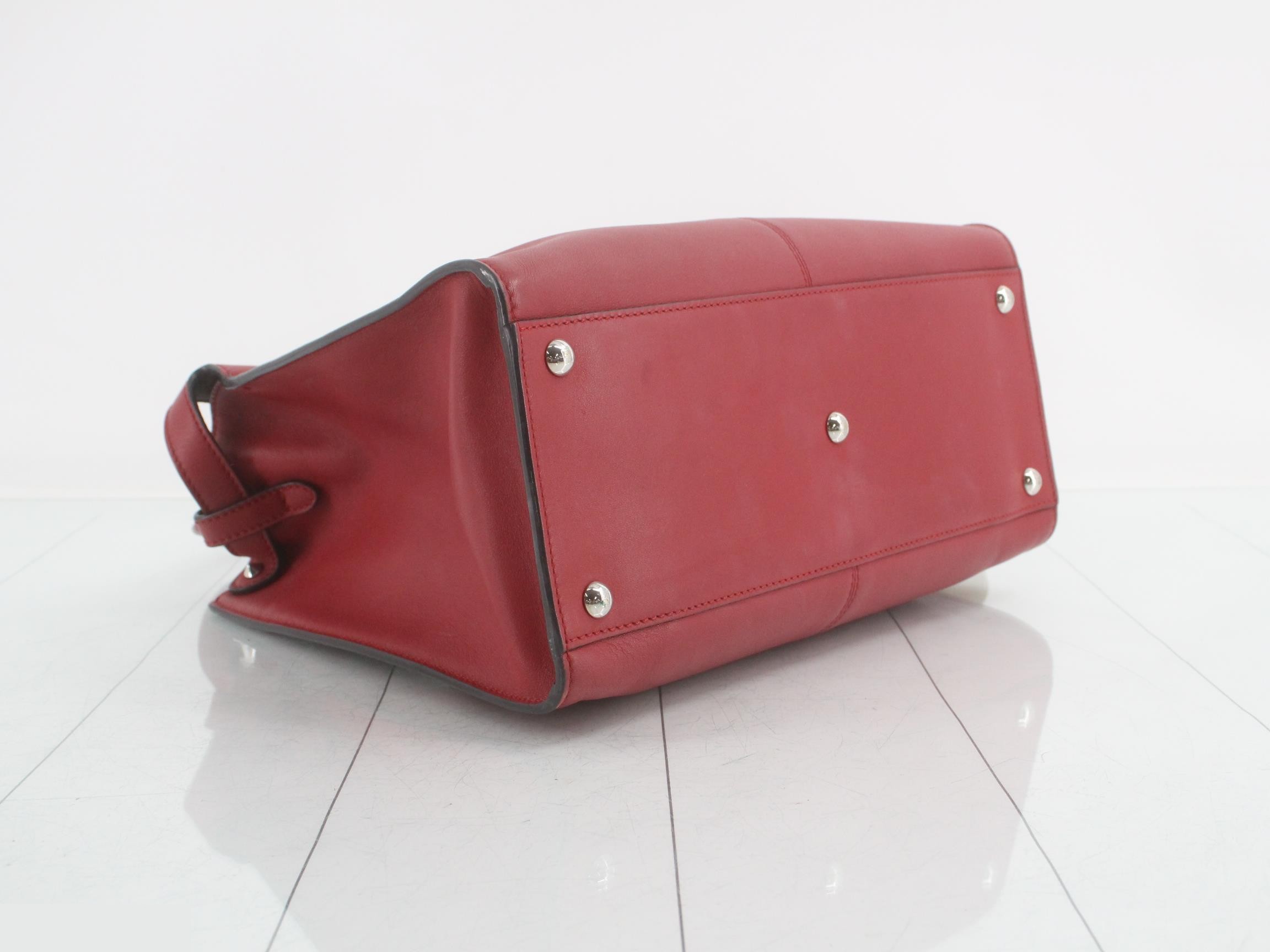 Peekaboo X-Rite Leather 2WAY Shoulder/Handbag Red — view 5