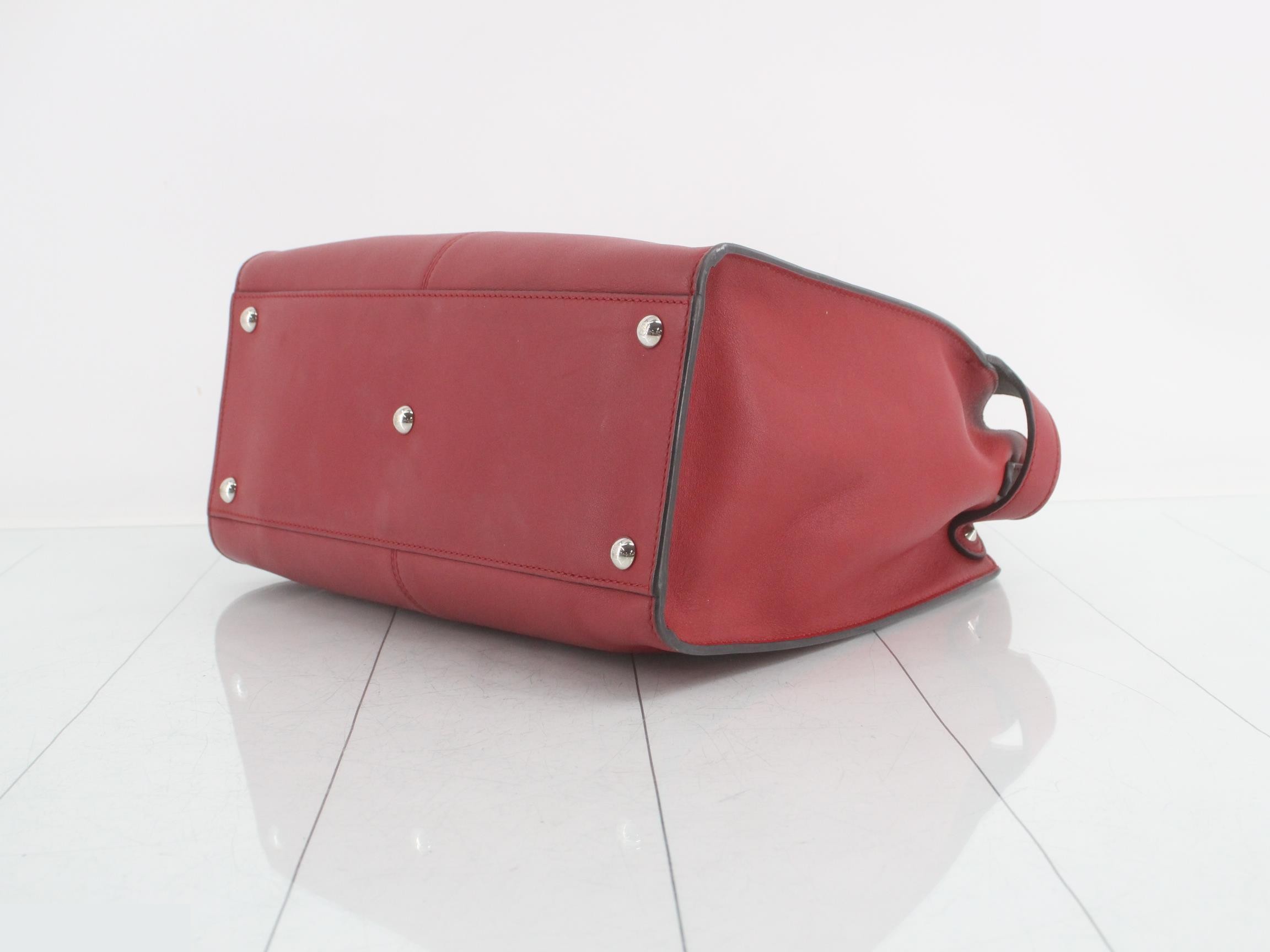 Peekaboo X-Rite Leather 2WAY Shoulder/Handbag Red — view 6