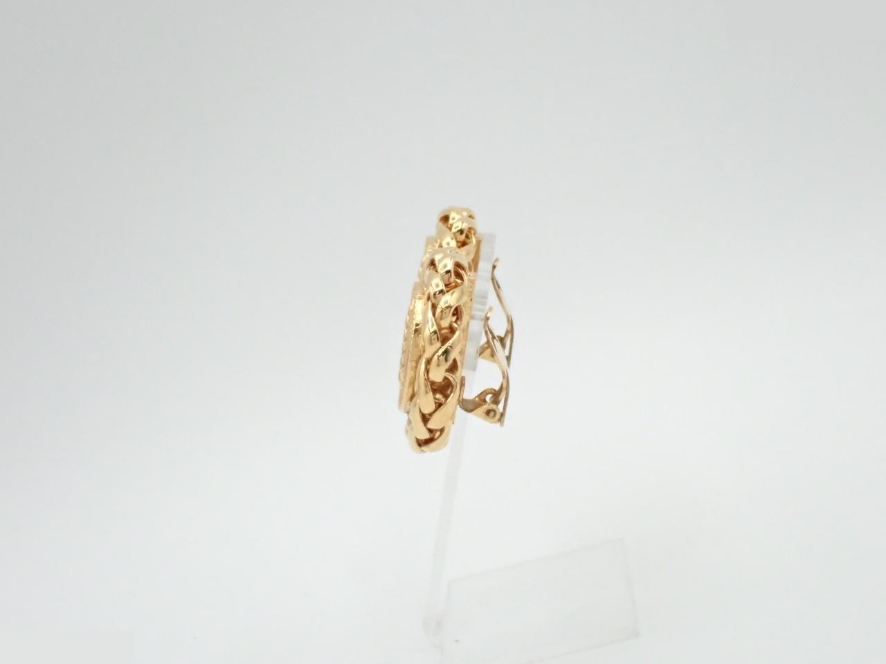 Earrings with Coco Mark design, gold. — view 3