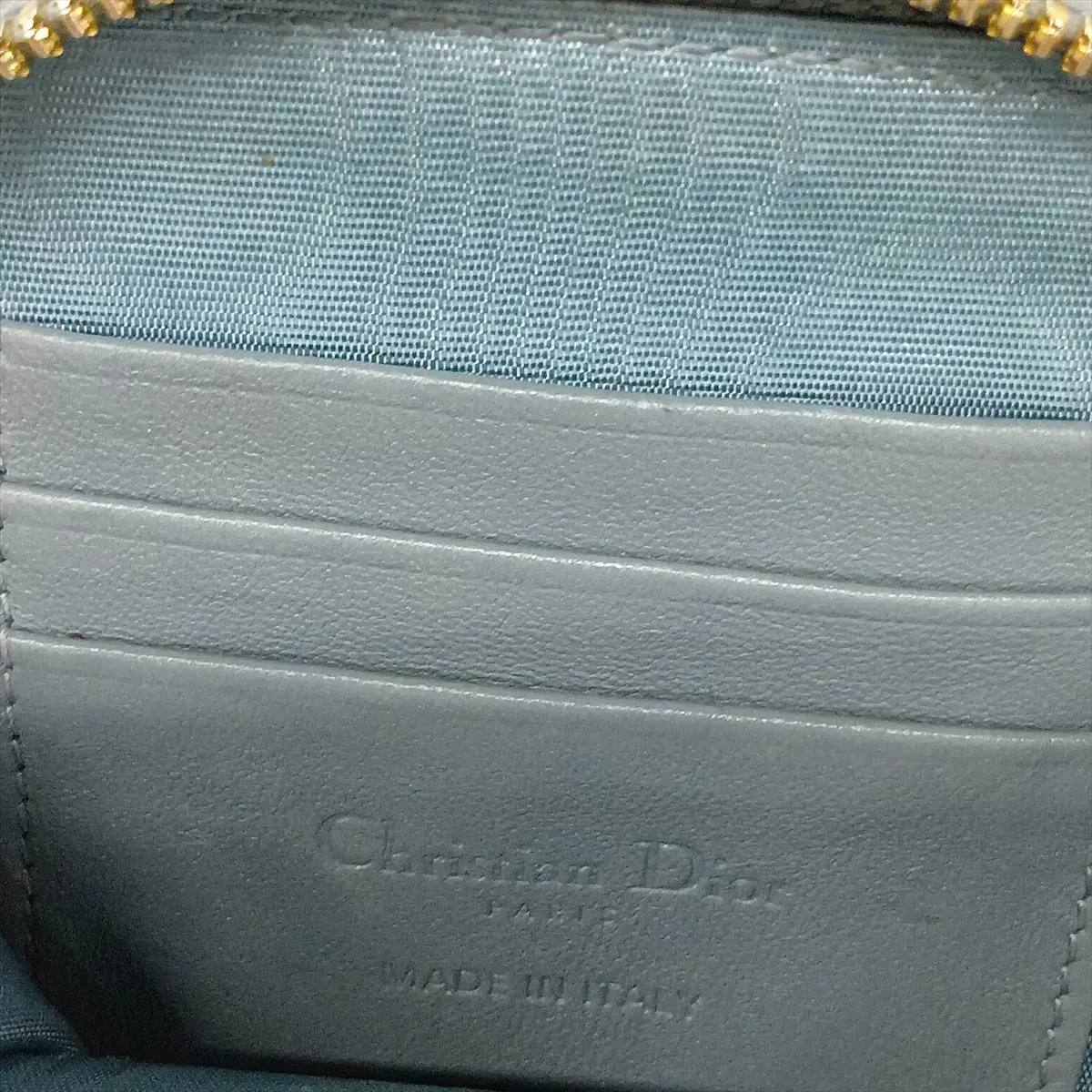 Cannage Leather Phone Pouch, Blue — view 10