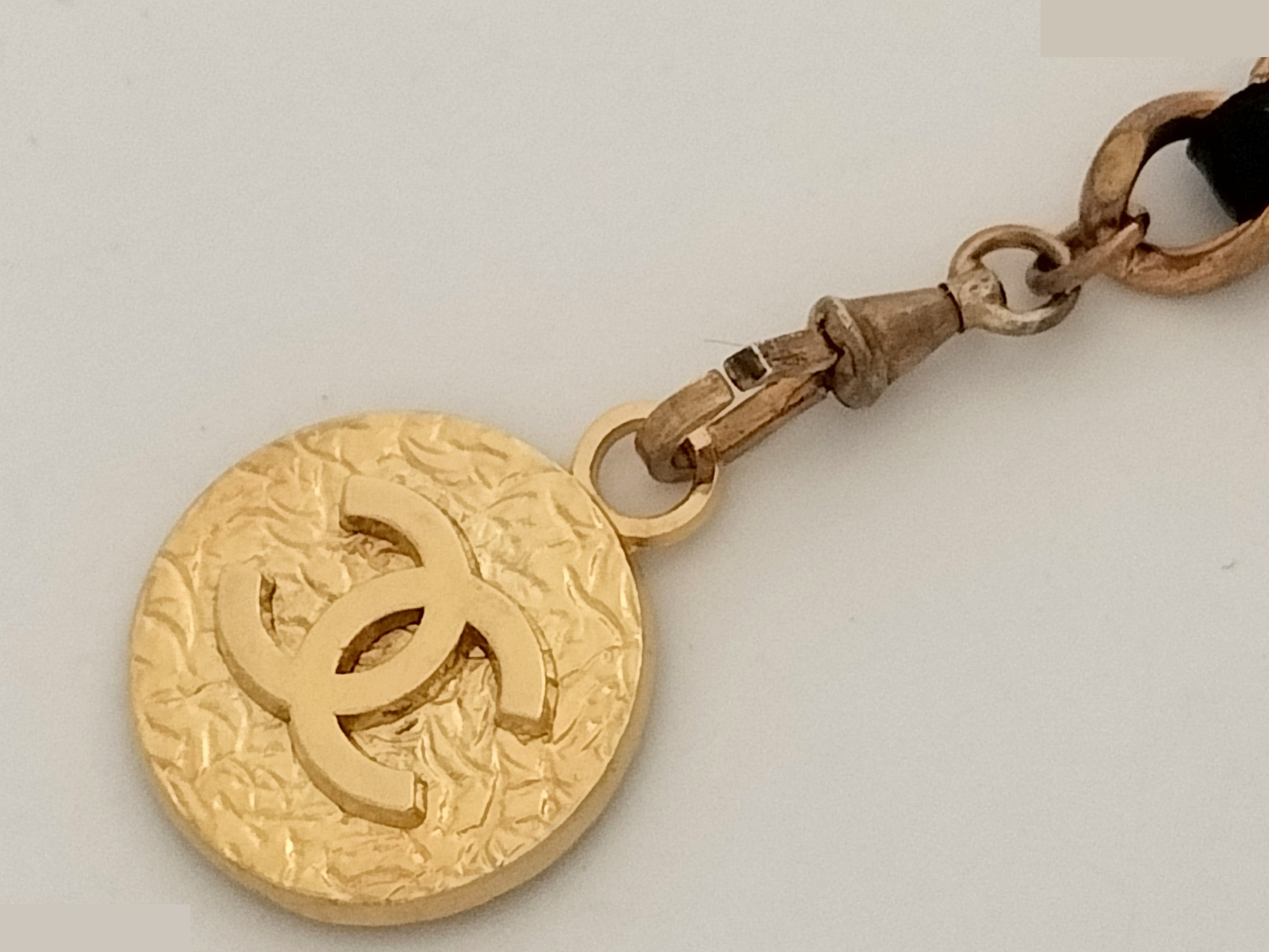 Coco Leather Gold Chain Belt (Chain approx. 94cm) — view 6
