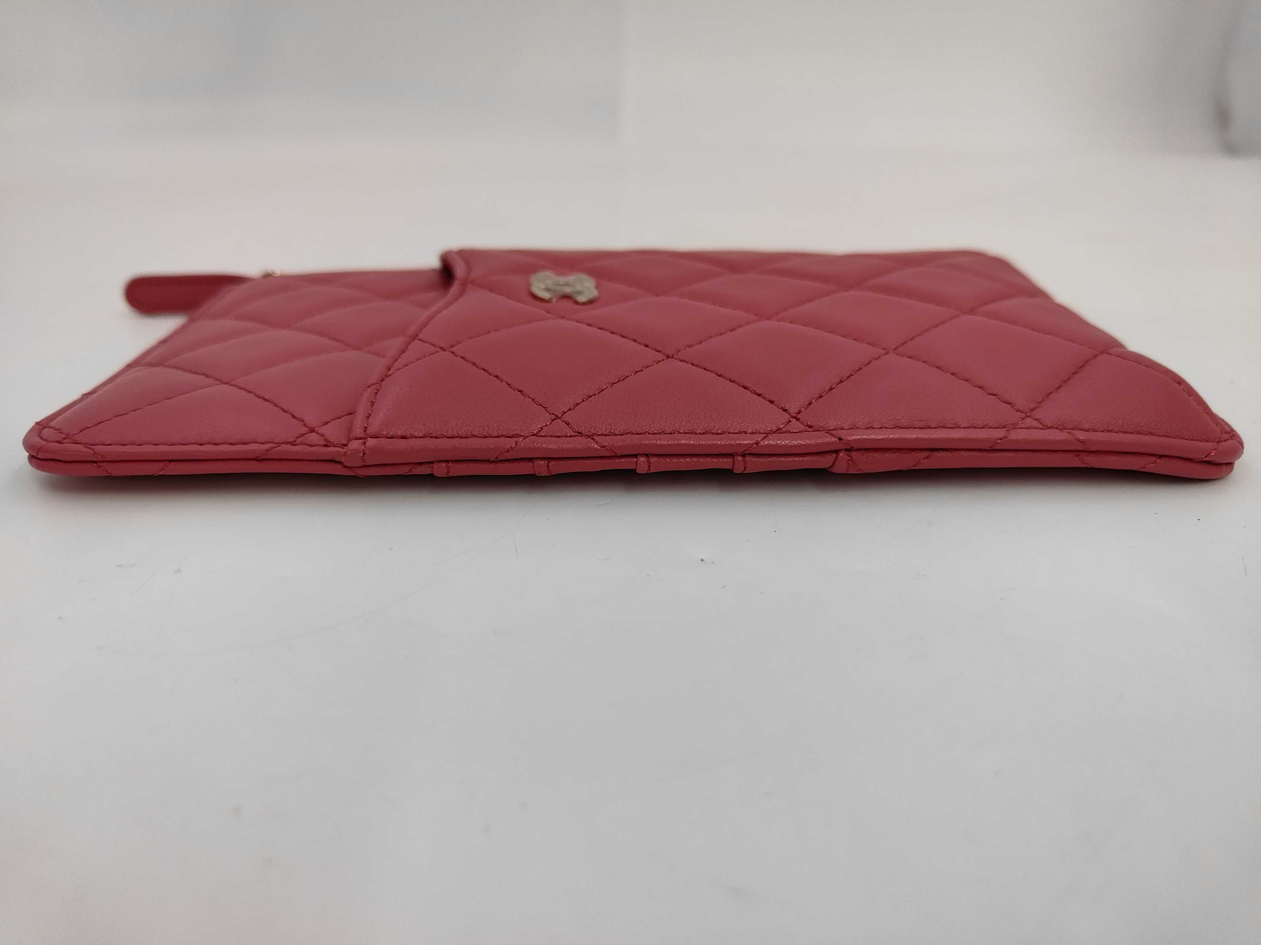 pink lambskin Matelassé wallet (serial number 26) — view 3