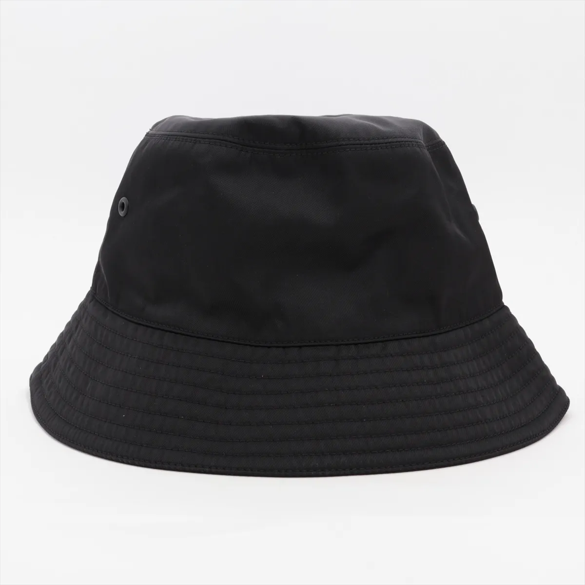 logo bucket hat, size L, nylon, black. Shows wear, — view 3