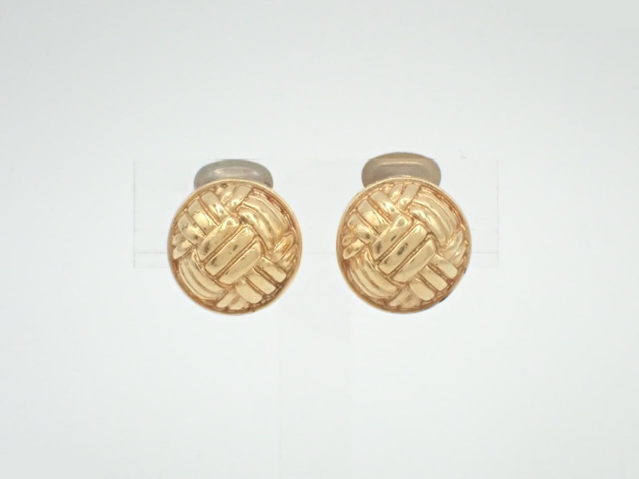 Other lines: Precious metal earrings, round, gold.