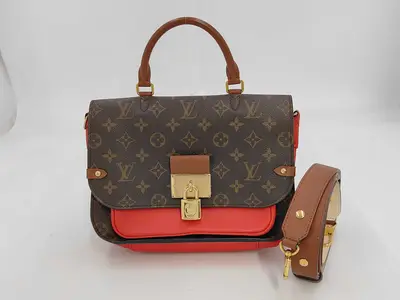 Monogram Louis Vuitton Brown Red Monogram Vaugirard PM 2-Way Handbag