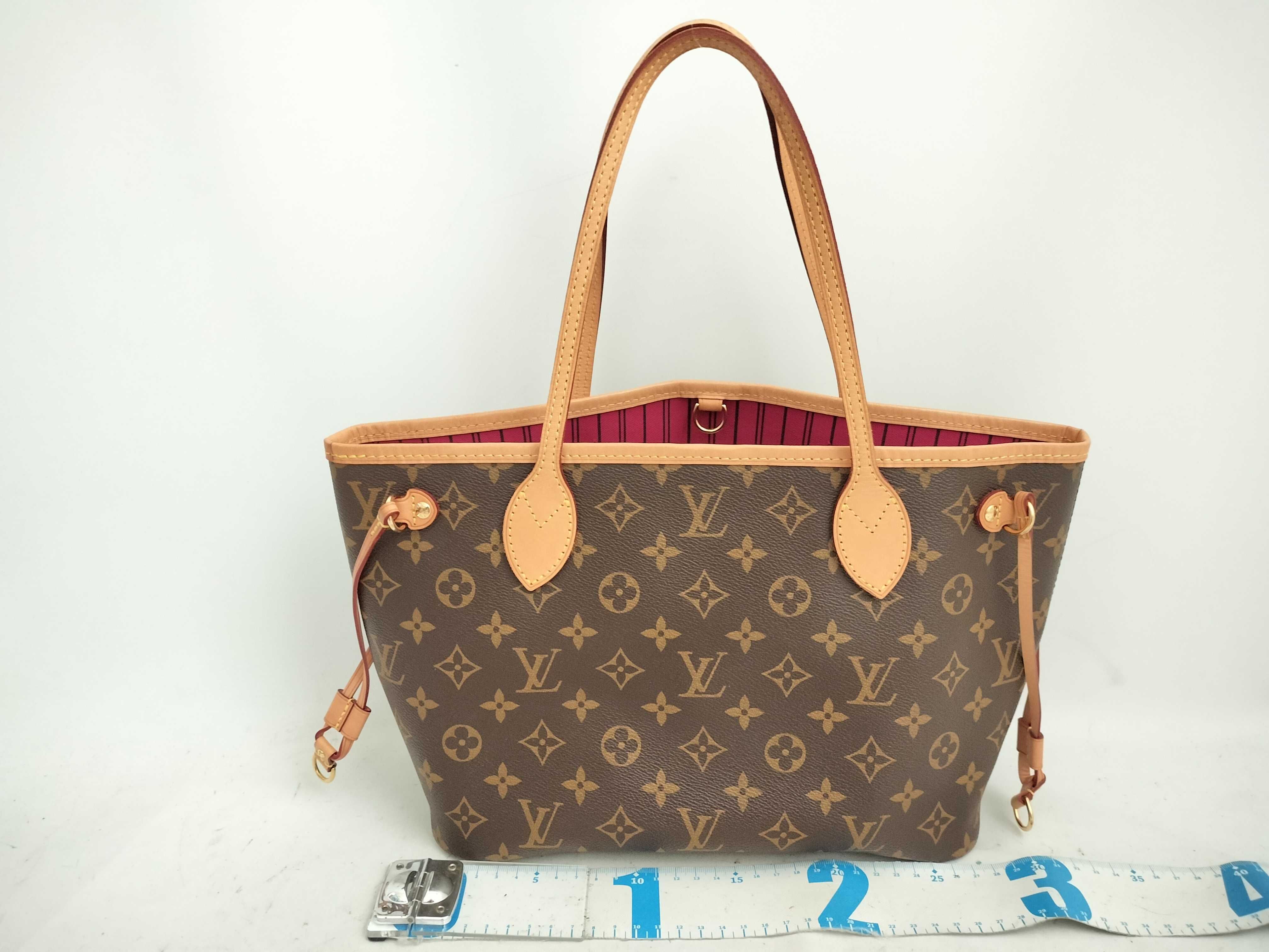 Monogram Louis Vuitton M41245 IC chip Monogram Neverfull PM Pivoine Tote Bag with Pouch Tote Bag — view 2