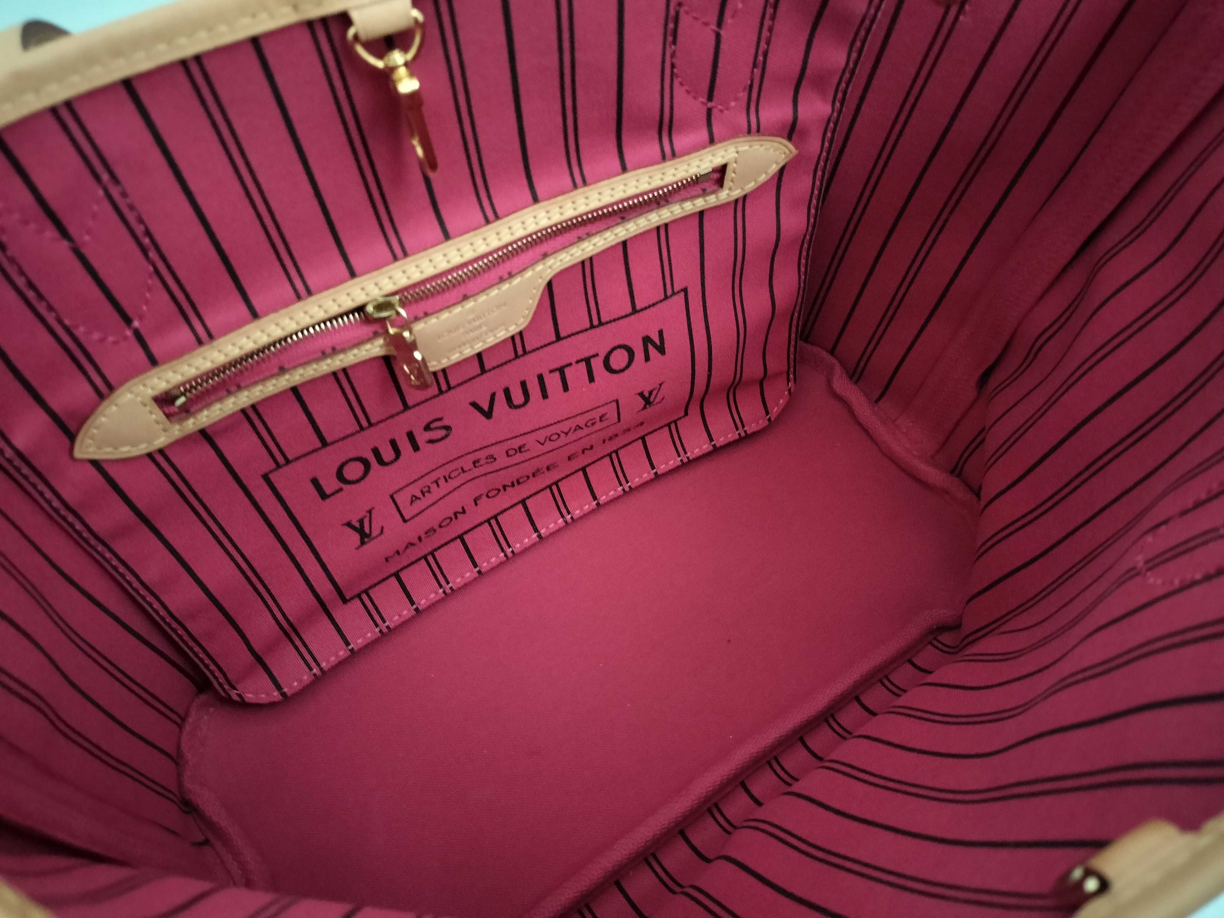Monogram Louis Vuitton M41245 IC chip Monogram Neverfull PM Pivoine Tote Bag with Pouch Tote Bag — view 9
