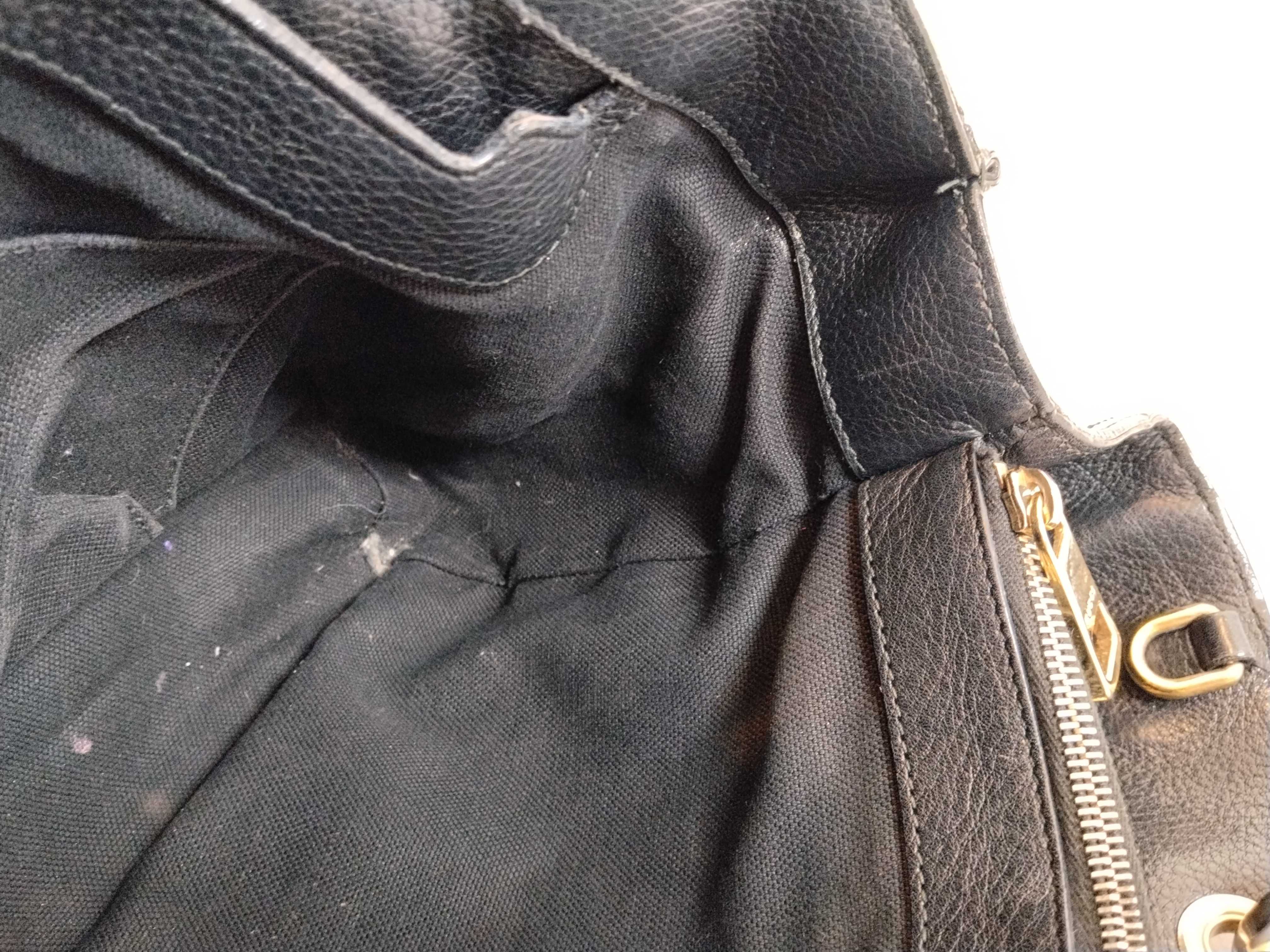 Bamboo Leather 2-Way Handbag, Black, 323660 (Handbag) — view 12