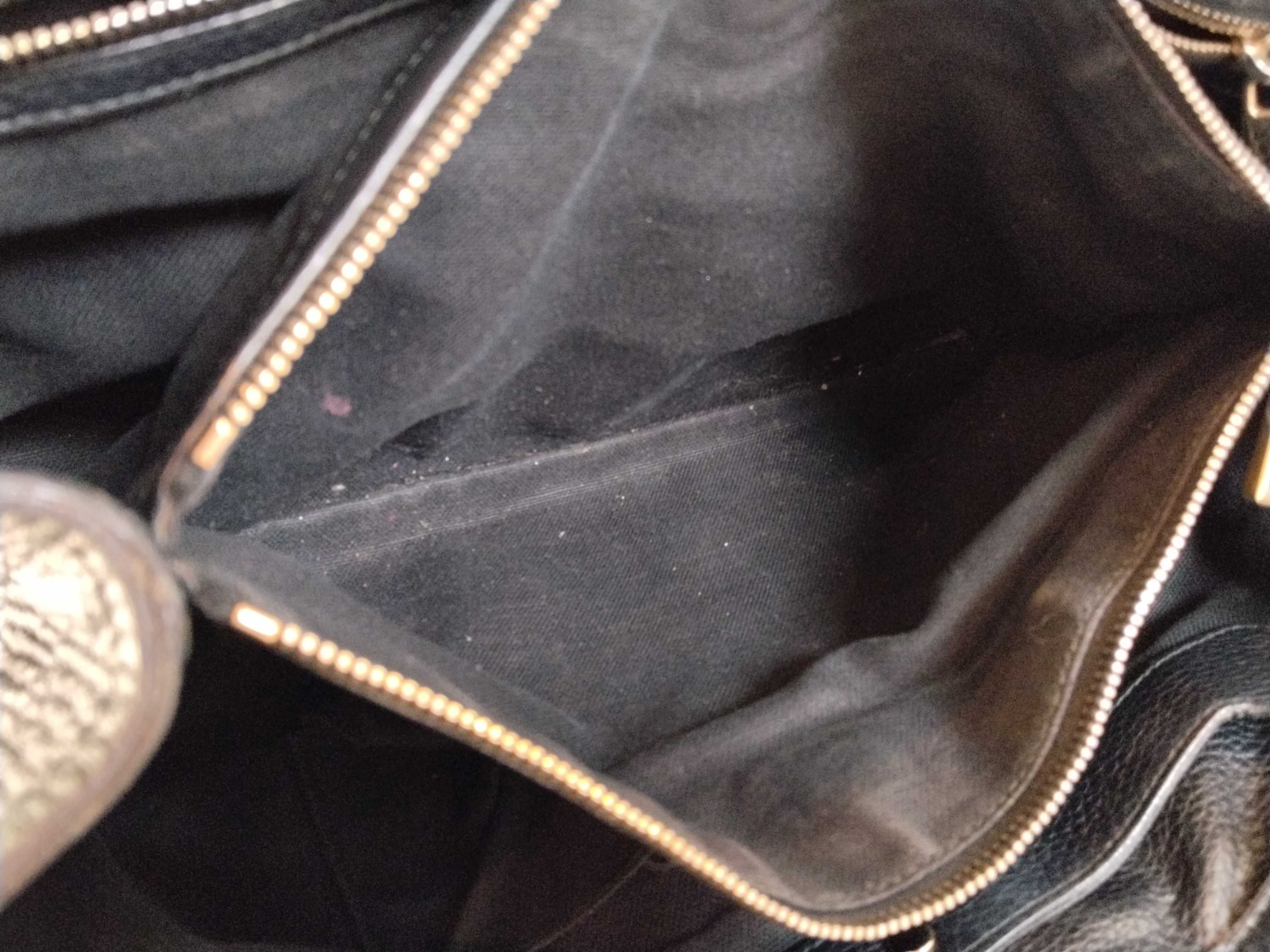 Bamboo Leather 2-Way Handbag, Black, 323660 (Handbag) — view 15