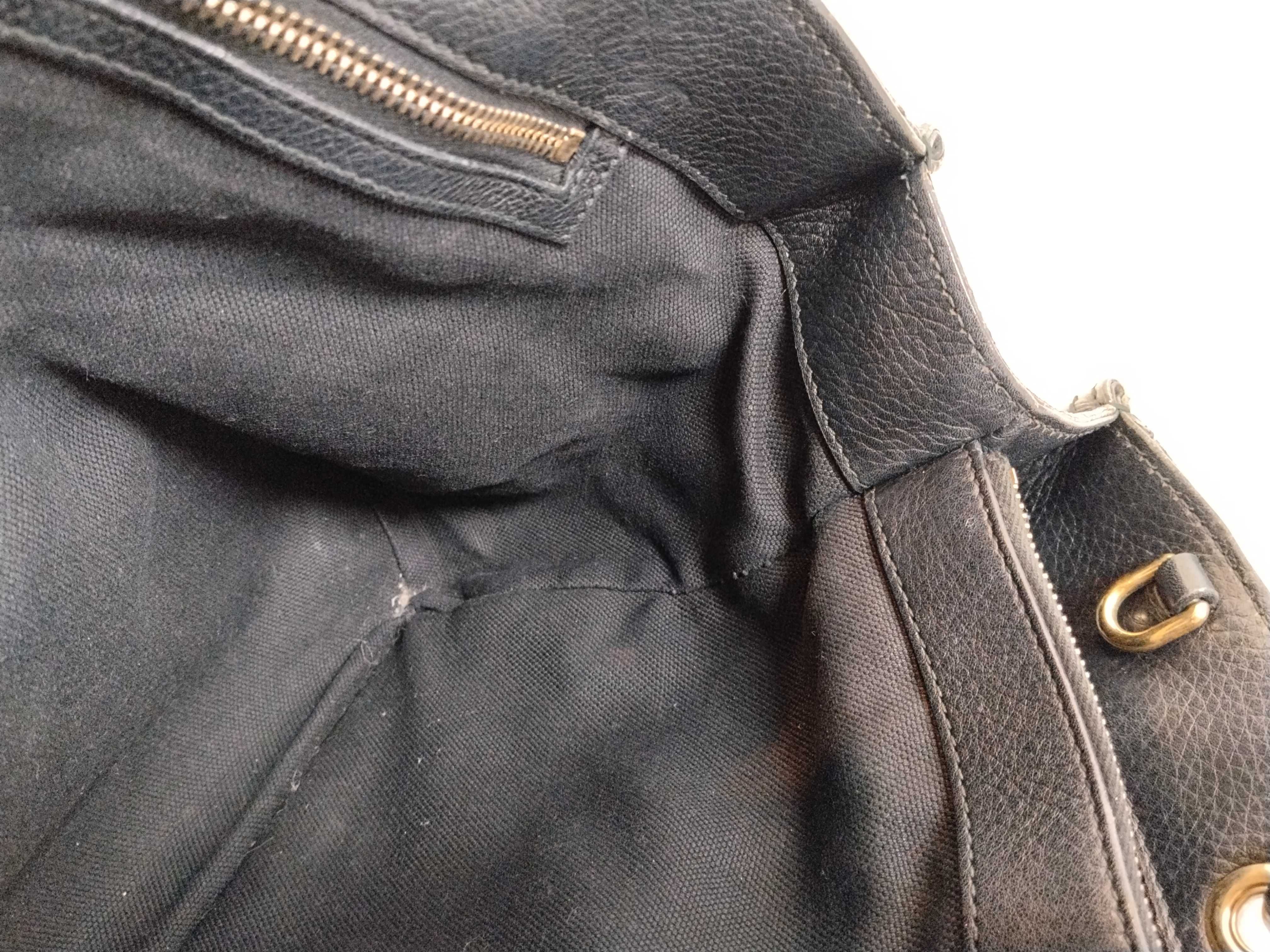 Bamboo Leather 2-Way Handbag, Black, 323660 (Handbag) — view 10