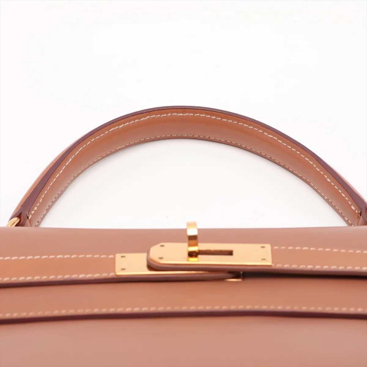 [Individually packaged] Hermes Kelly 32 Letournée Box Calf Natural Gold Hardware Y: 1995 — view 6