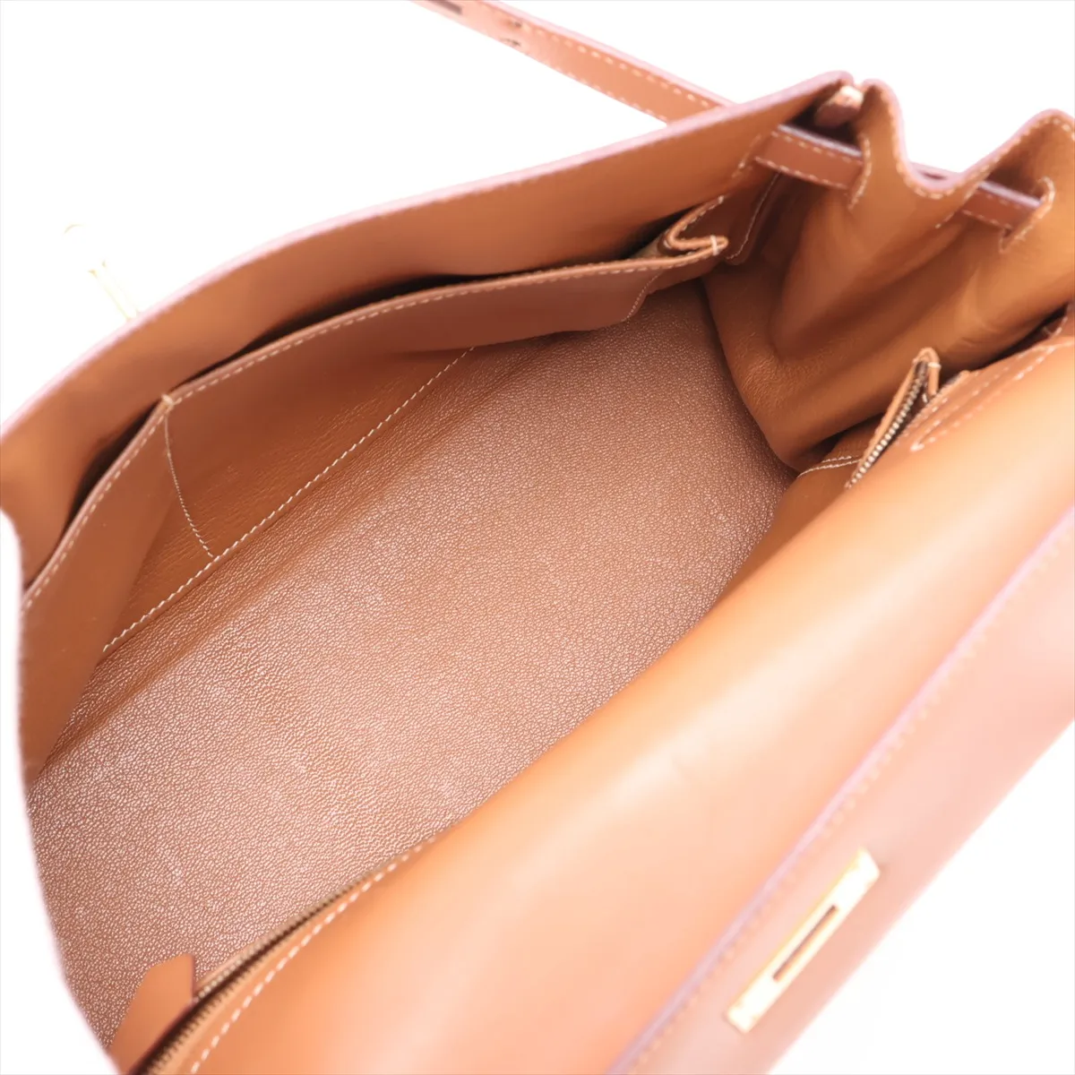 [Individually packaged] Hermes Kelly 32 Letournée Box Calf Natural Gold Hardware Y: 1995 — view 7