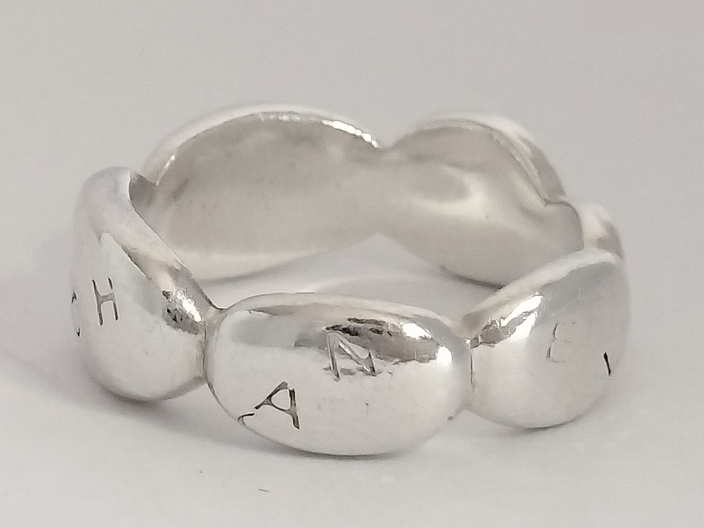 Logo Camellia Silver Ring — view 5
