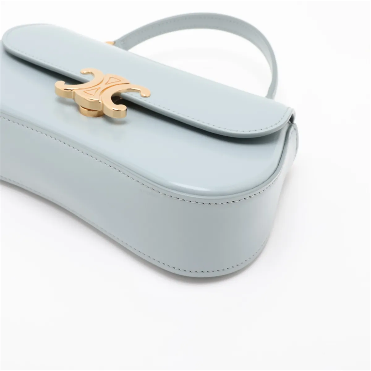 Triomphe Teen Laura Leather 2-Way Handbag, Blue — view 3