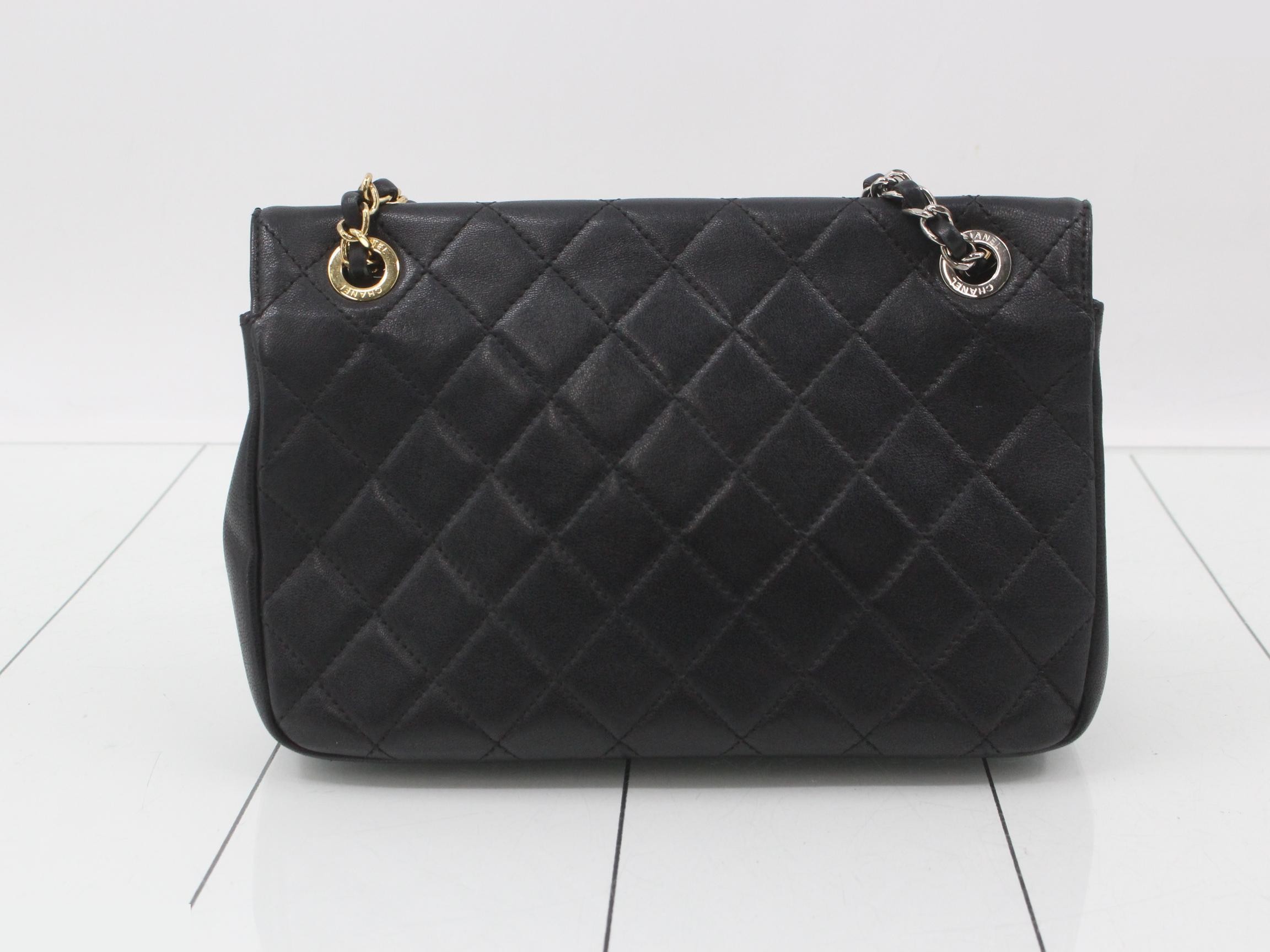 Matelassé Leather Turnlock Double Chain Shoulder Bag — view 2