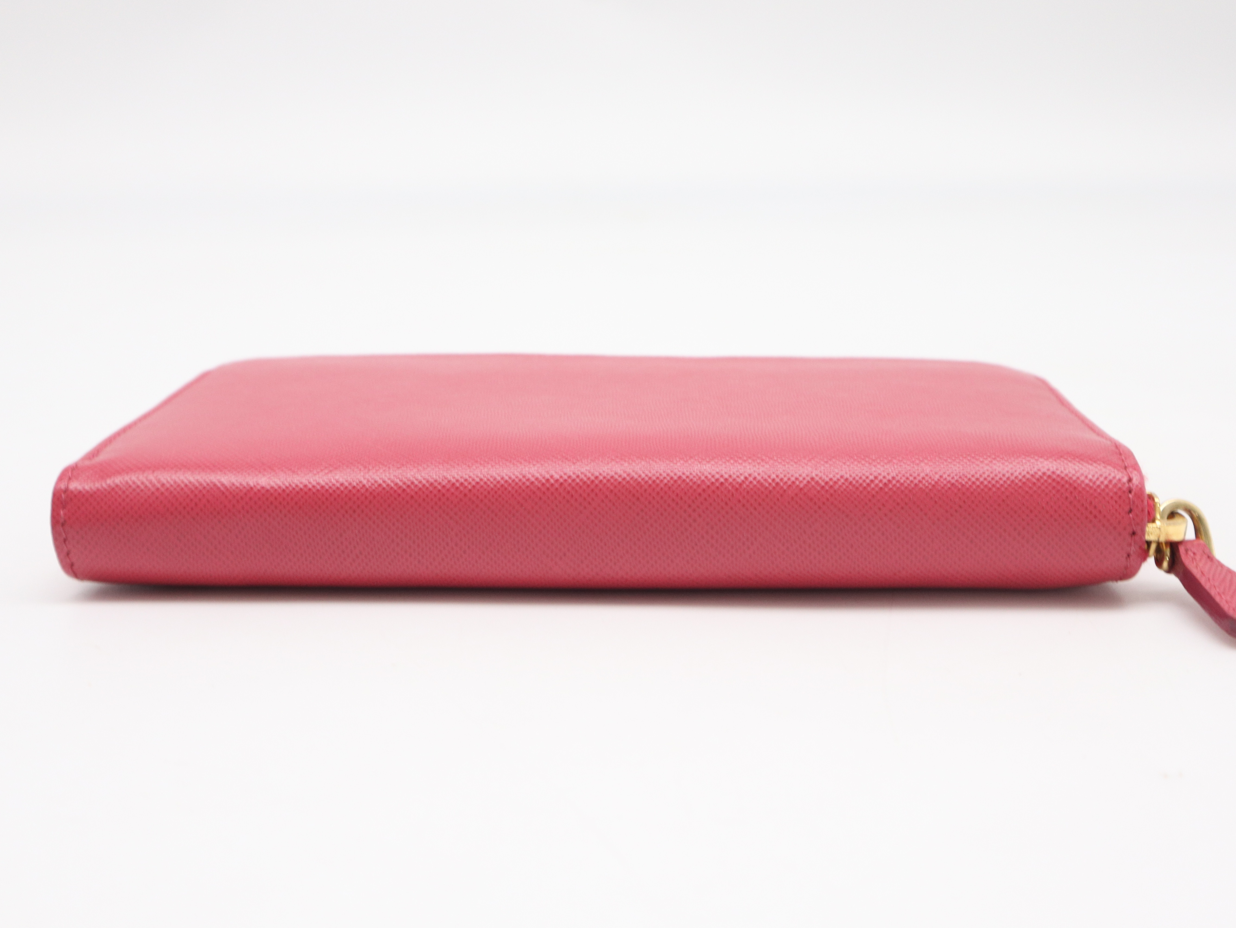 1ML506 Saffiano Leather Long Wallet, Pink, with Box — view 4