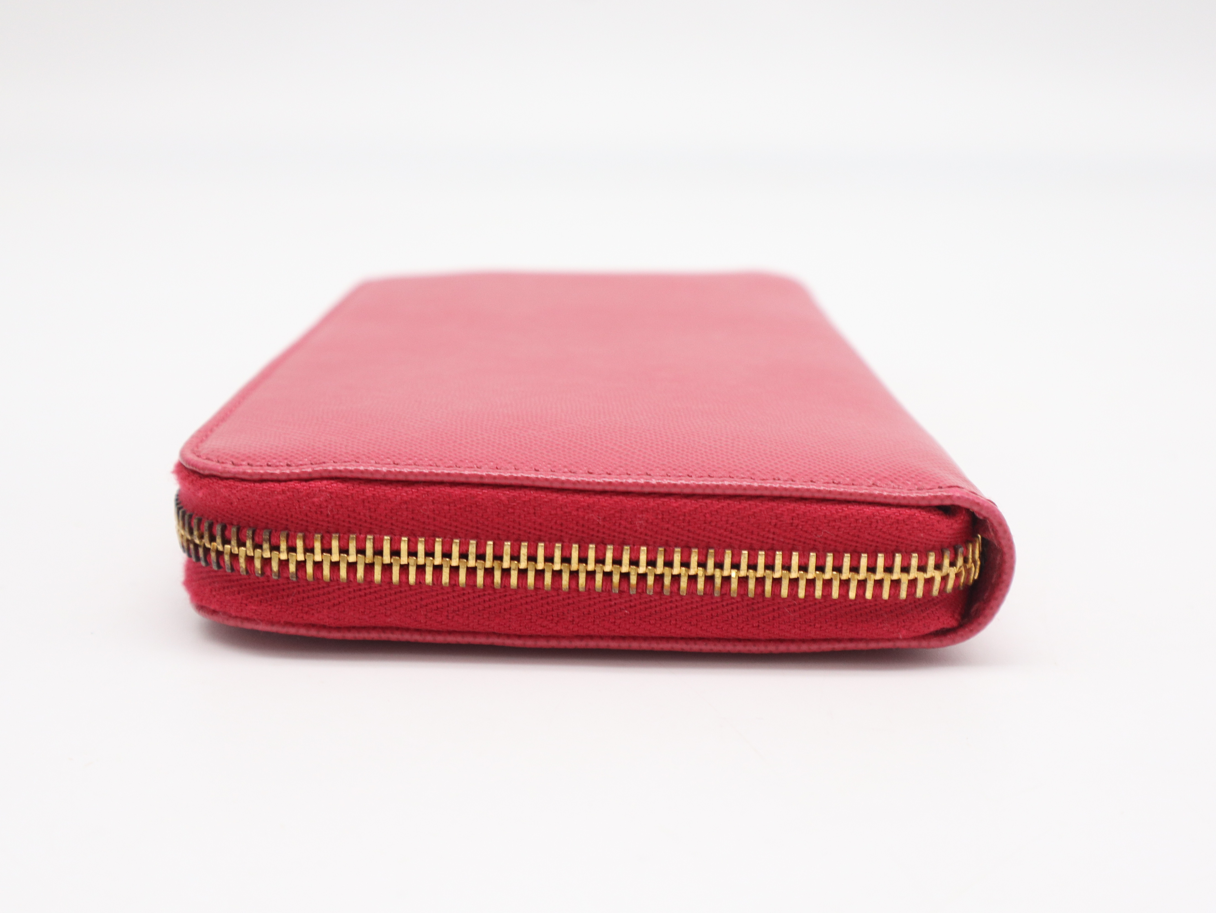 1ML506 Saffiano Leather Long Wallet, Pink, with Box — view 5