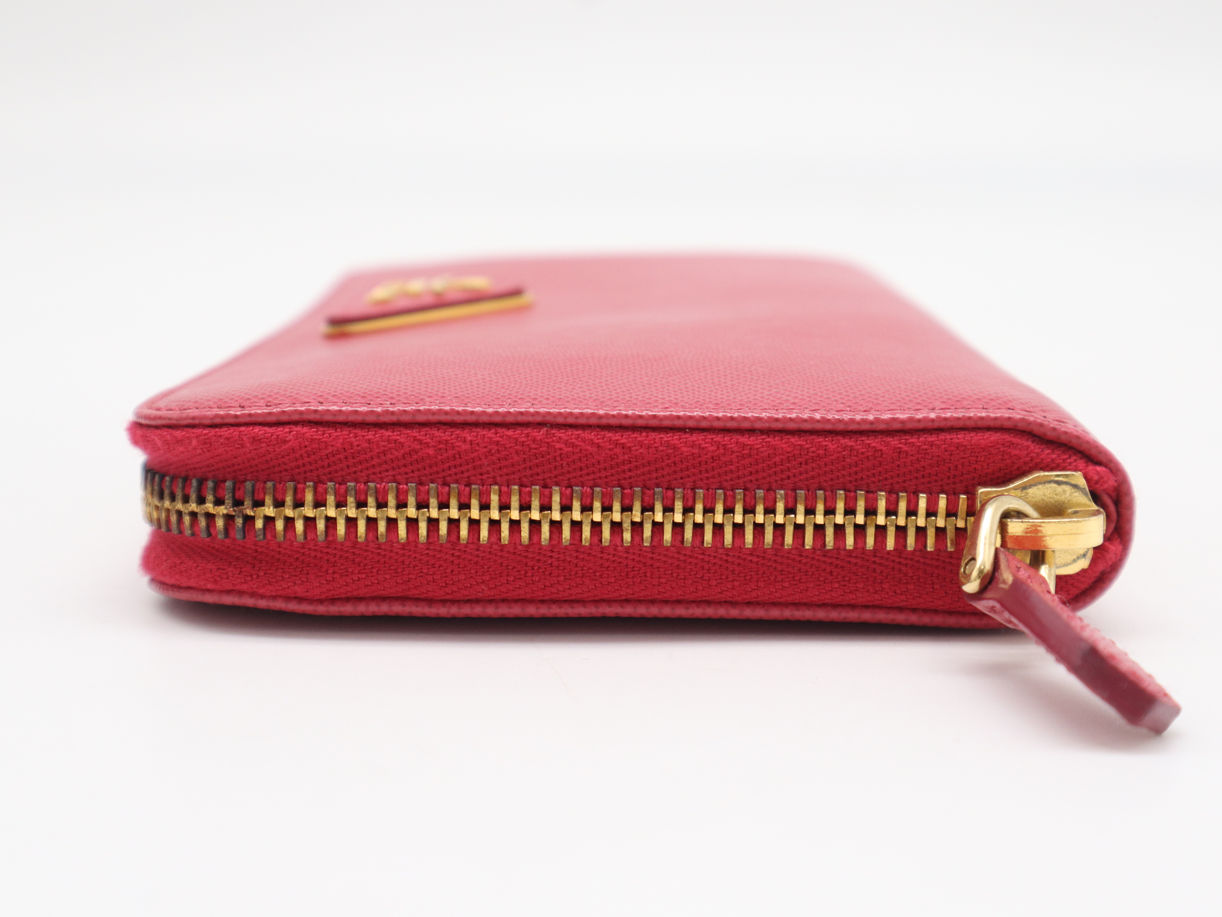 1ML506 Saffiano Leather Long Wallet, Pink, with Box — view 6