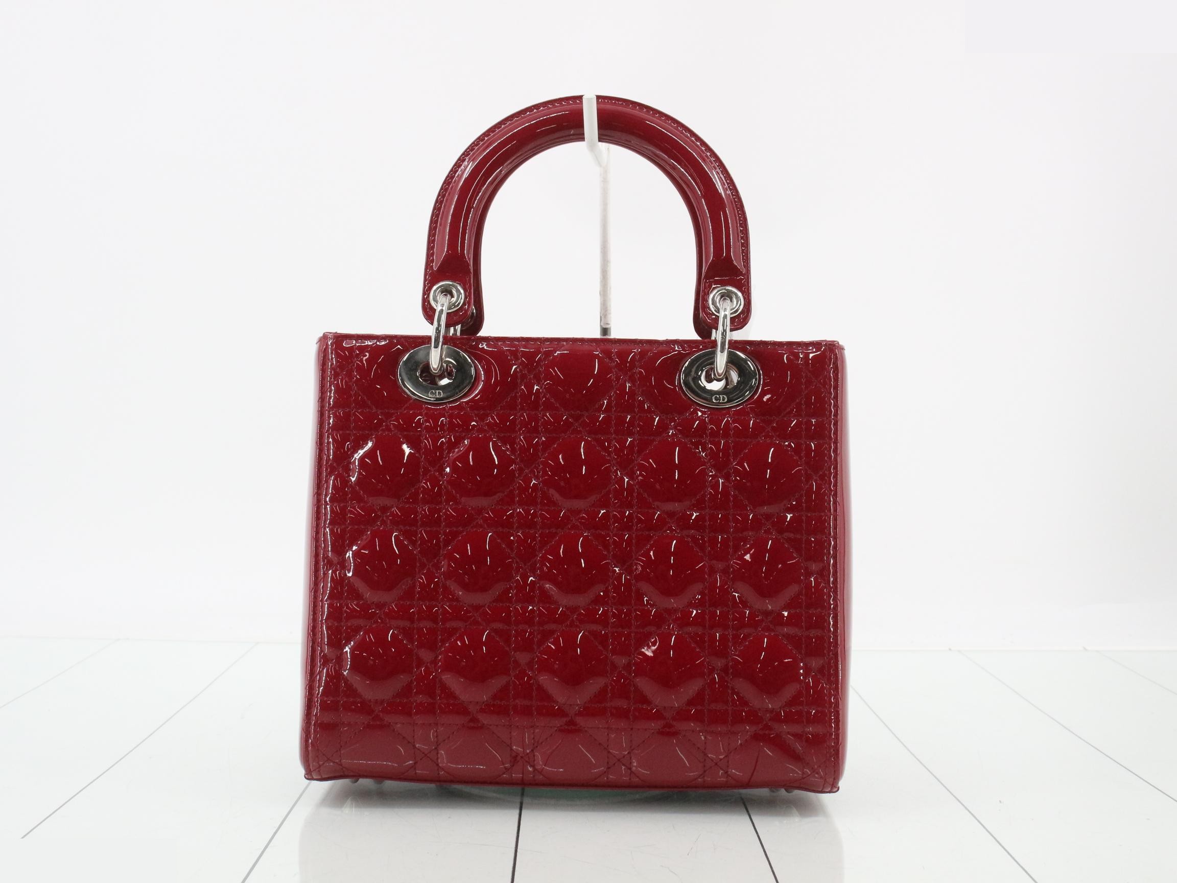 Lady Dior Cannage Enamel 2-Way Handbag — view 2