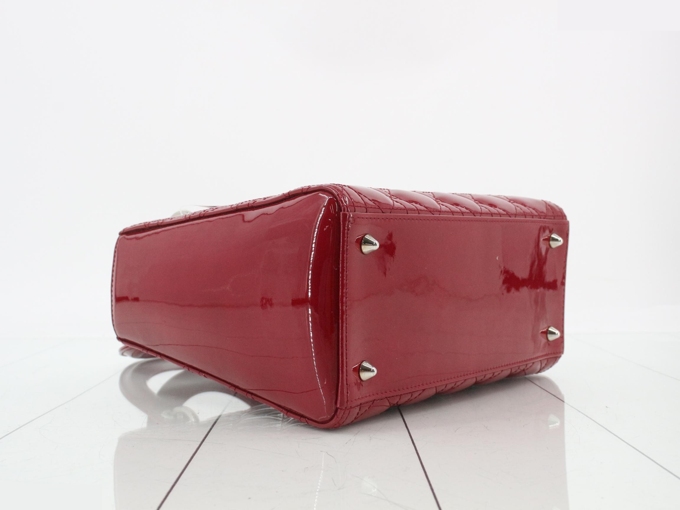 Lady Dior Cannage Enamel 2-Way Handbag — view 5
