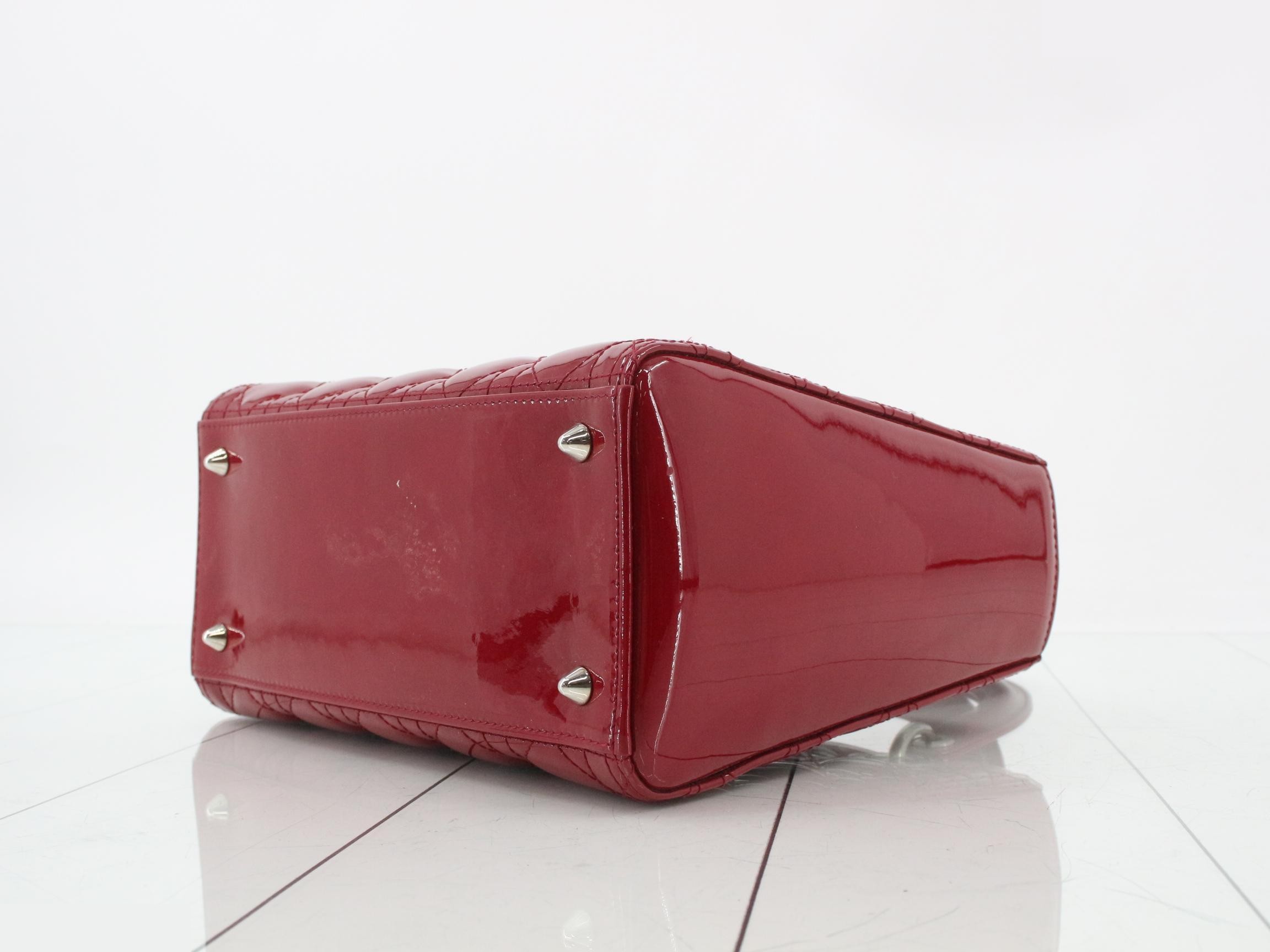 Lady Dior Cannage Enamel 2-Way Handbag — view 6